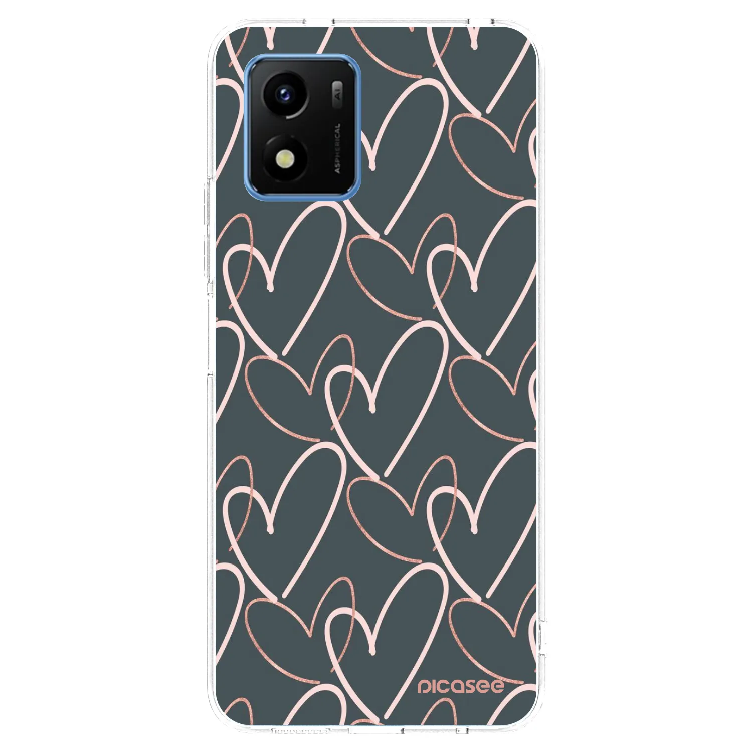 Picasee silikonowe przeźroczyste etui na Vivo Y01 - Lots of love