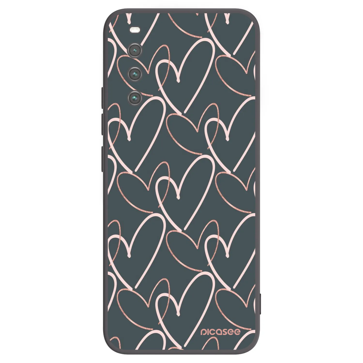 Picasee silikonowe czarne etui na Sony Xperia 10 IV 5G - Lots of love
