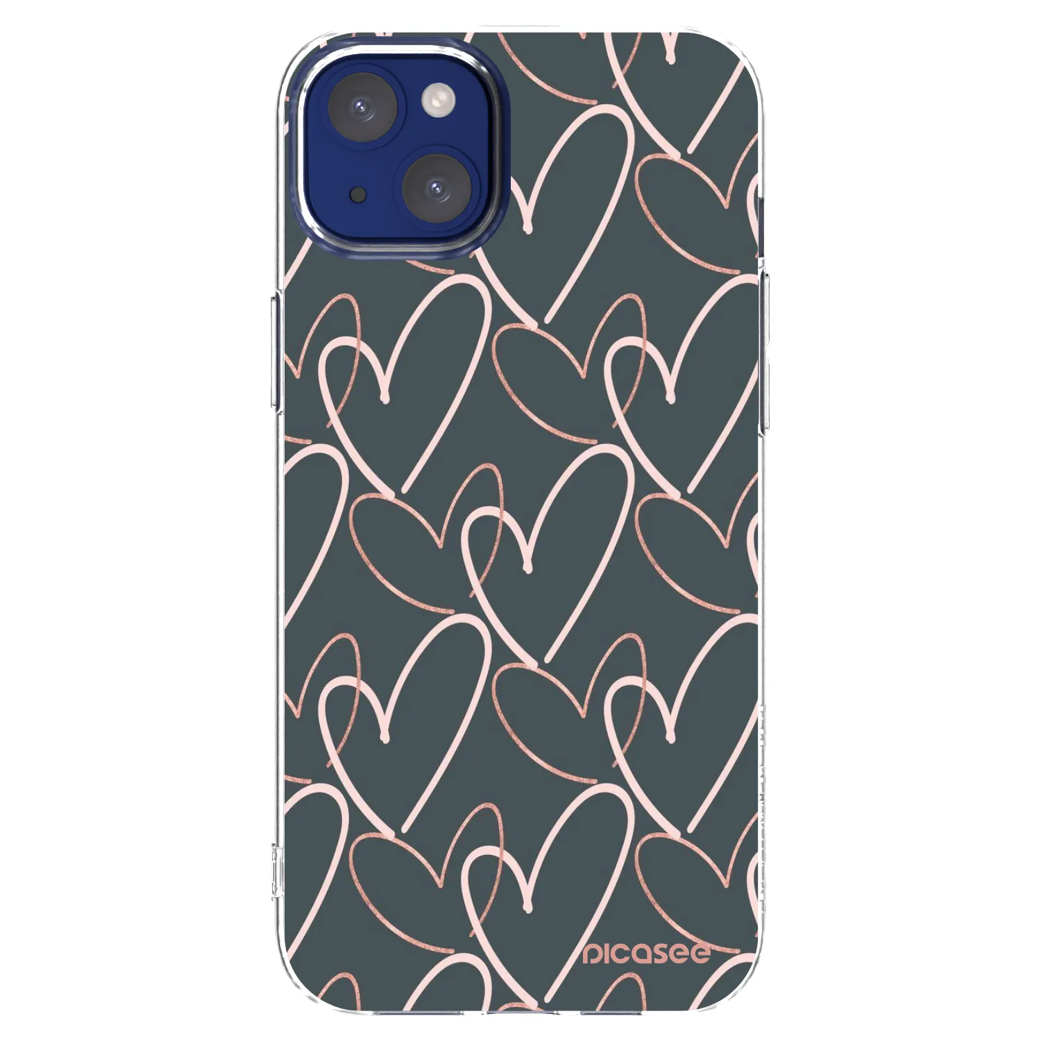 Picasee silikonowe przeźroczyste etui na Apple iPhone 14 Plus - Lots of love