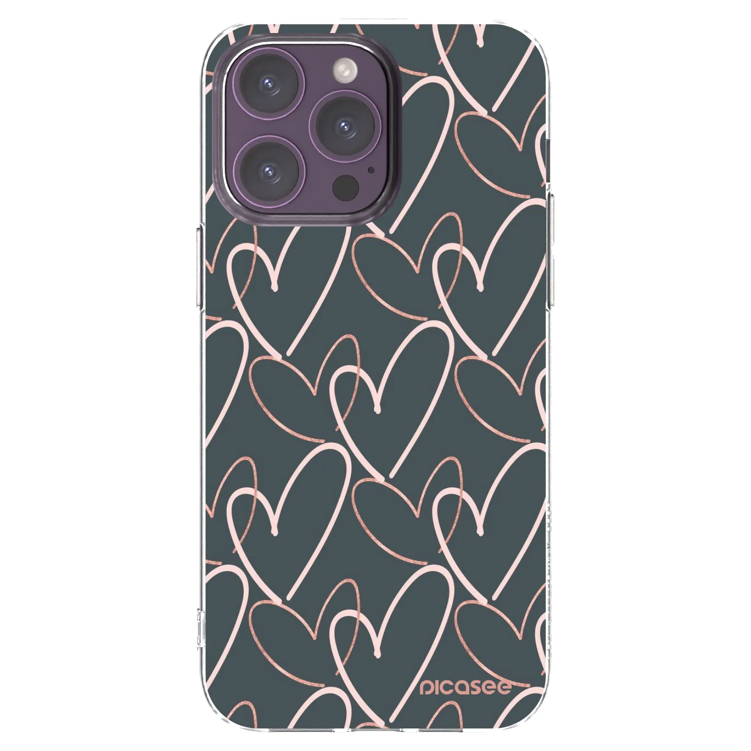 Picasee silikonowe przeźroczyste etui na Apple iPhone 14 Pro Max - Lots of love