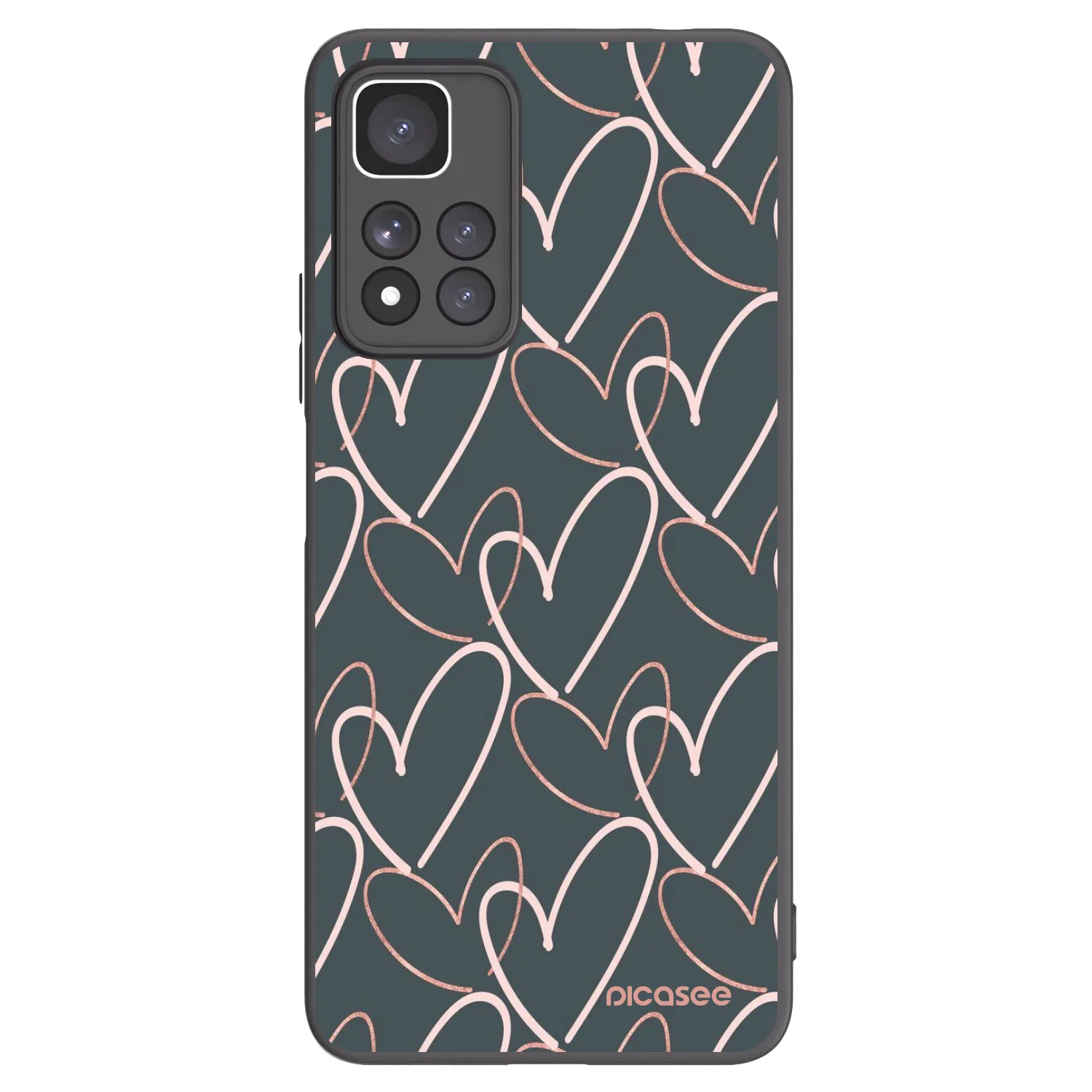 Picasee silikonowe czarne etui na Xiaomi Redmi Note 11 Pro+ 5G - Lots of love