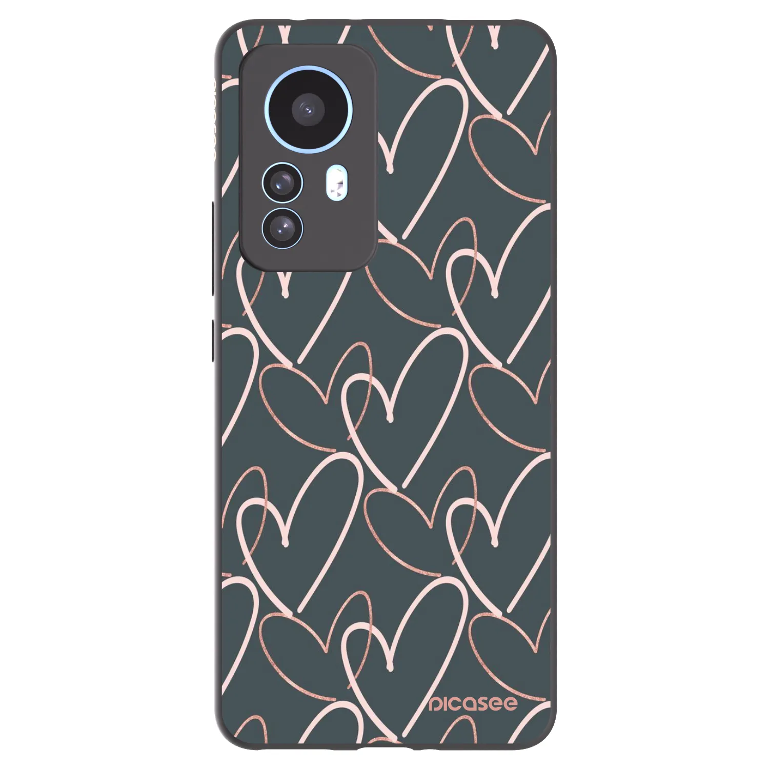 Picasee silikonowe czarne etui na Xiaomi 12T Pro - Lots of love