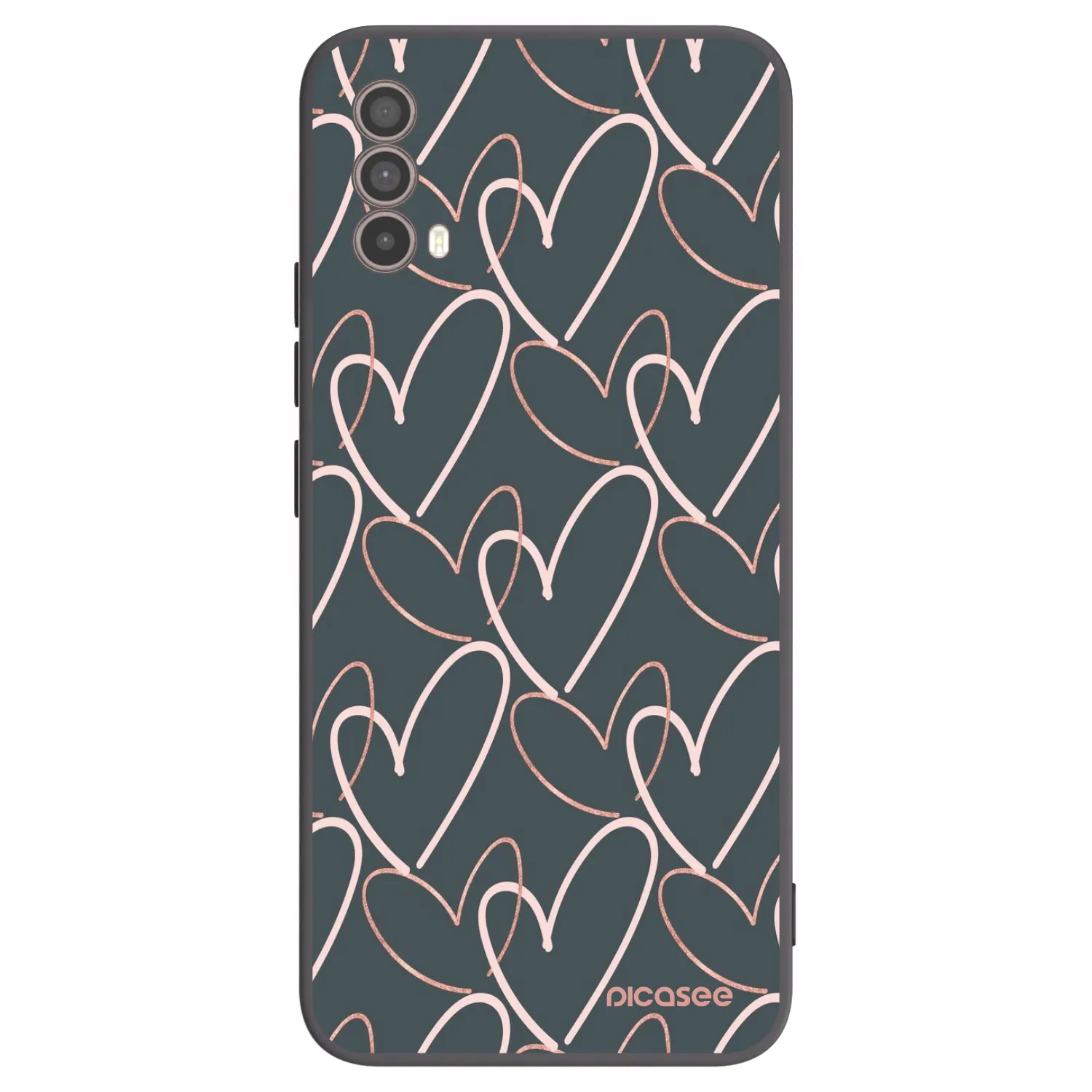 Picasee silikonowe czarne etui na Motorola Moto E40 - Lots of love