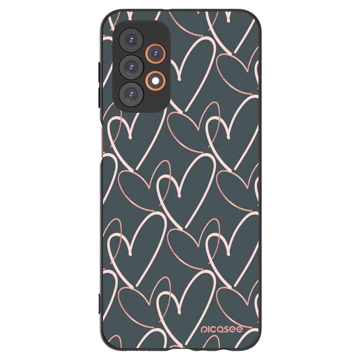Picasee silikonowe czarne etui na Samsung Galaxy A23 A236B 5G - Lots of love