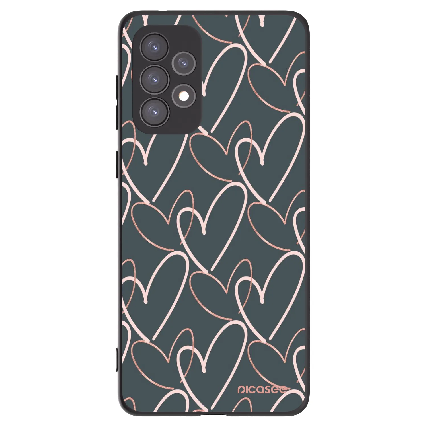 Picasee silikonowe czarne etui na Samsung Galaxy A73 5G - Lots of love