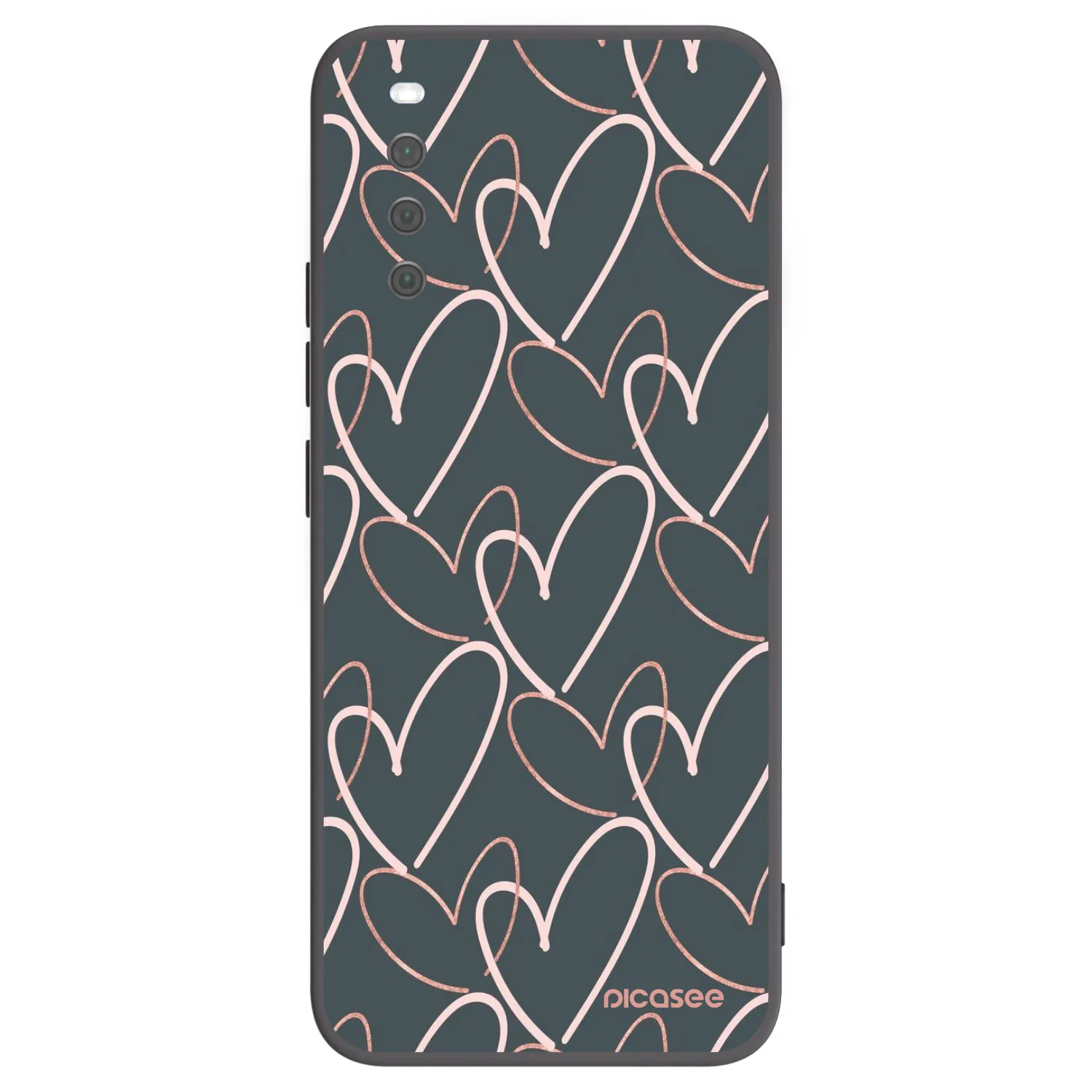 Picasee silikonowe czarne etui na Sony Xperia 10 III - Lots of love