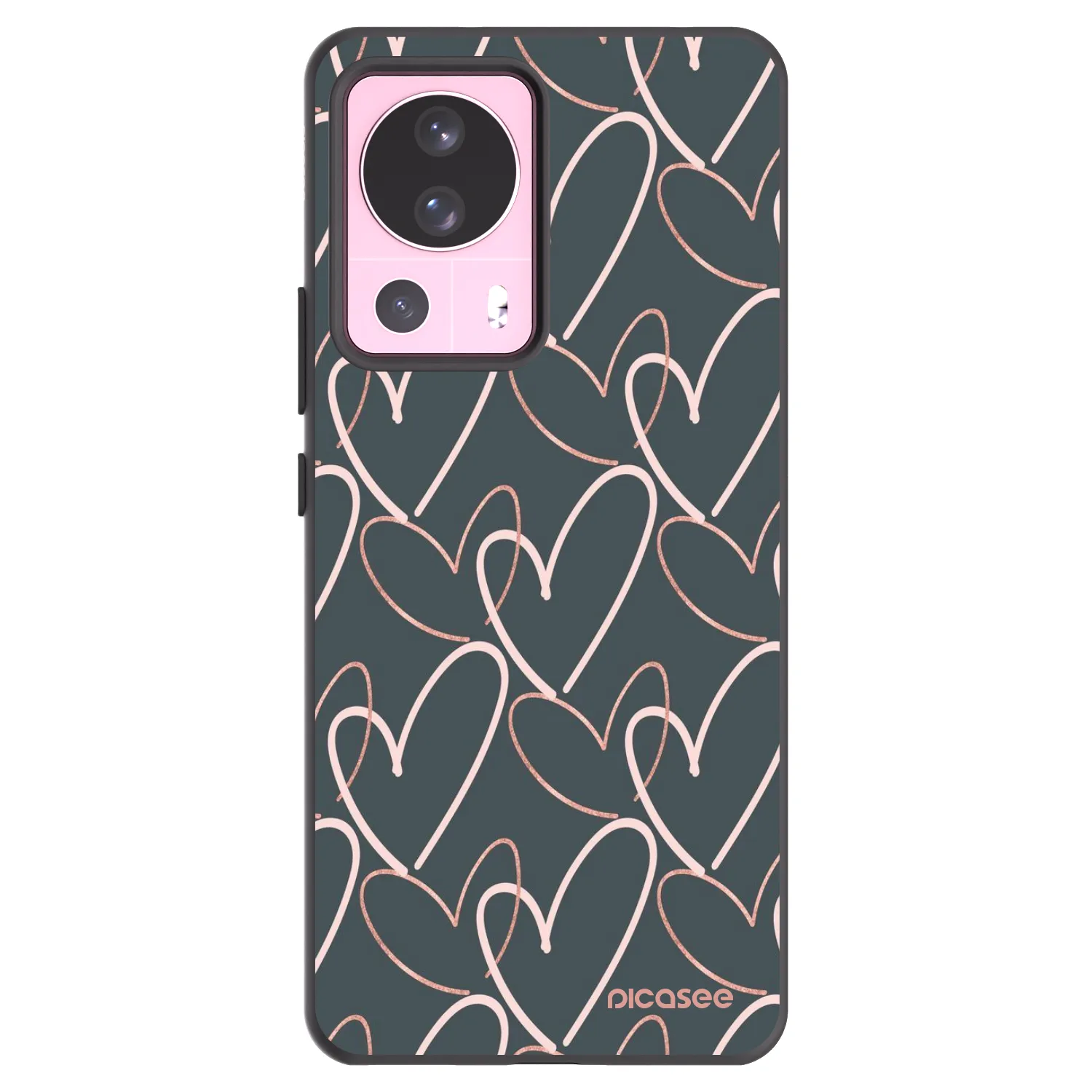 Picasee silikonowe czarne etui na Xiaomi 13 Lite - Lots of love