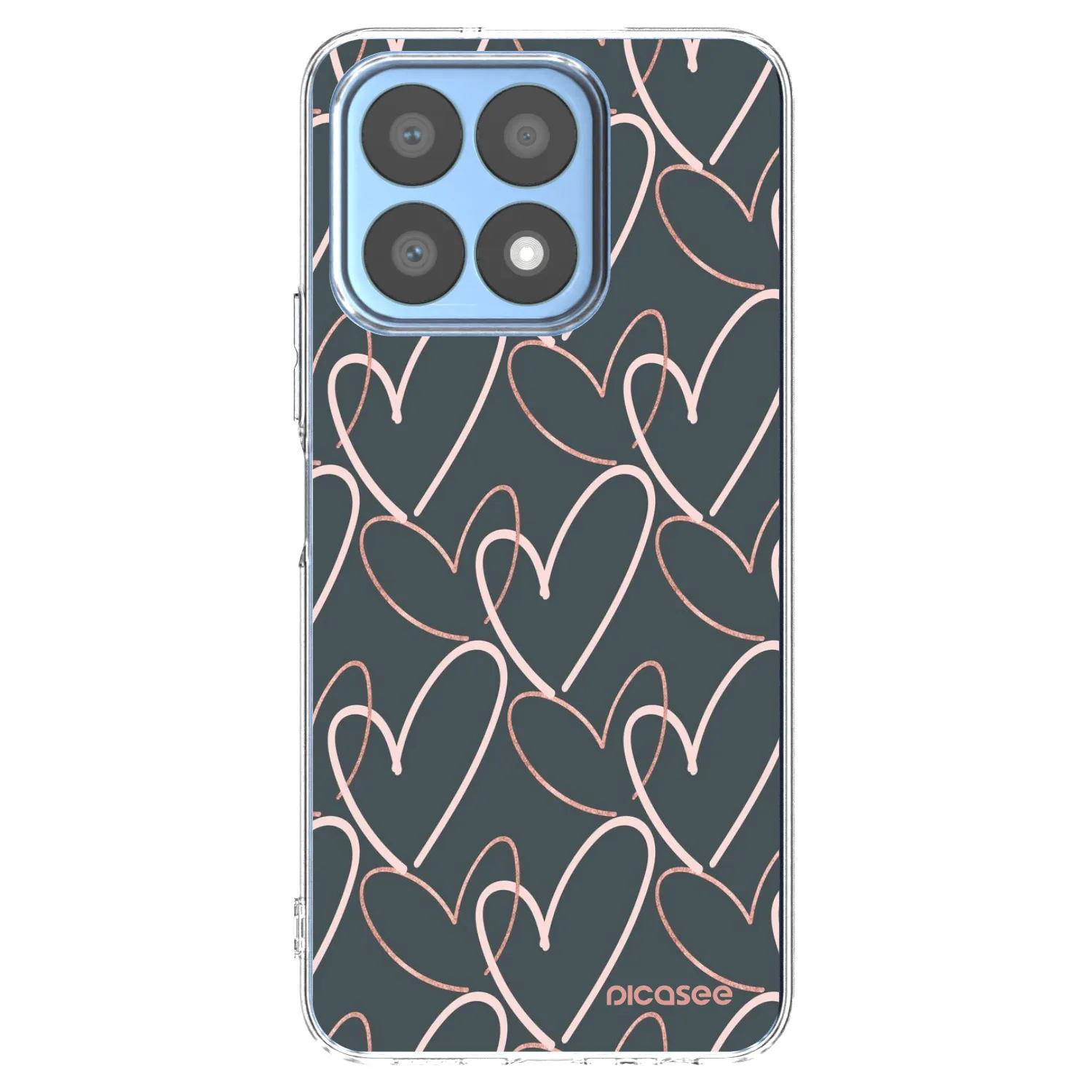Picasee silikonowe przeźroczyste etui na Honor X8a - Lots of love