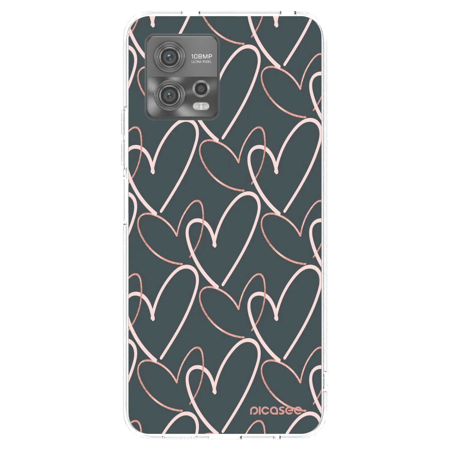 Picasee silikonowe przeźroczyste etui na Motorola Moto G72 - Lots of love