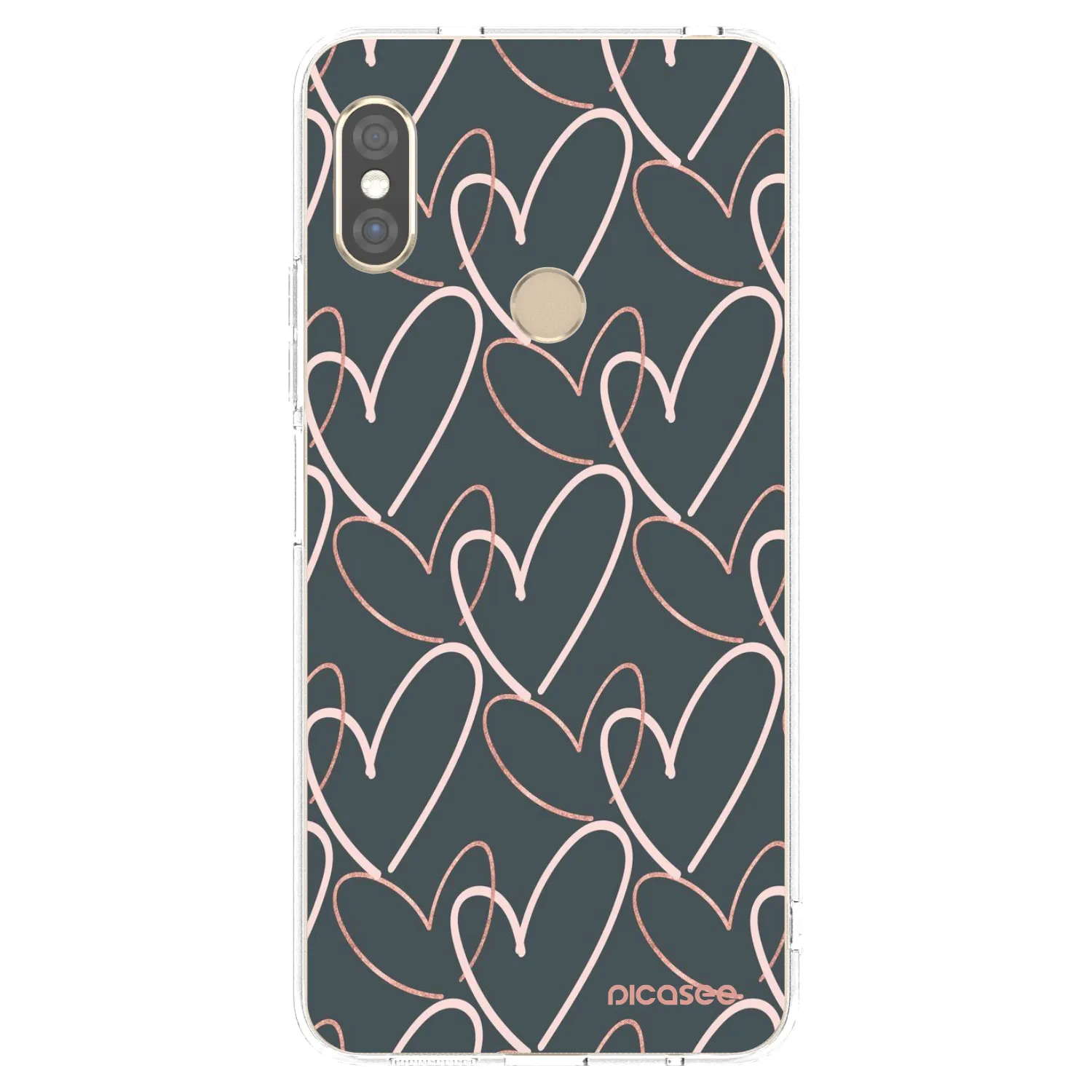 Picasee silikonowe przeźroczyste etui na Xiaomi Redmi Note 5 Global - Lots of love
