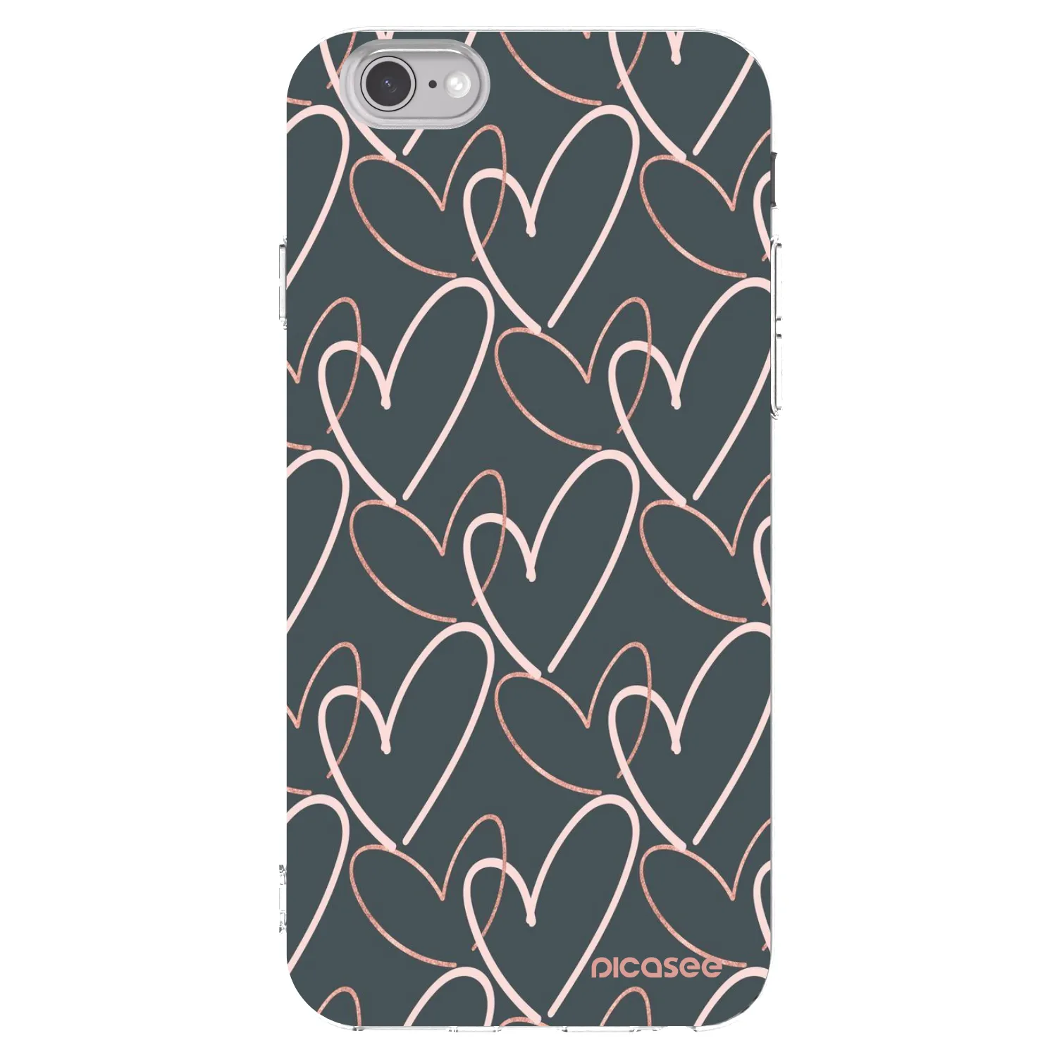 Picasee silikonowe przeźroczyste etui na Apple iPhone 6/6S - Lots of love