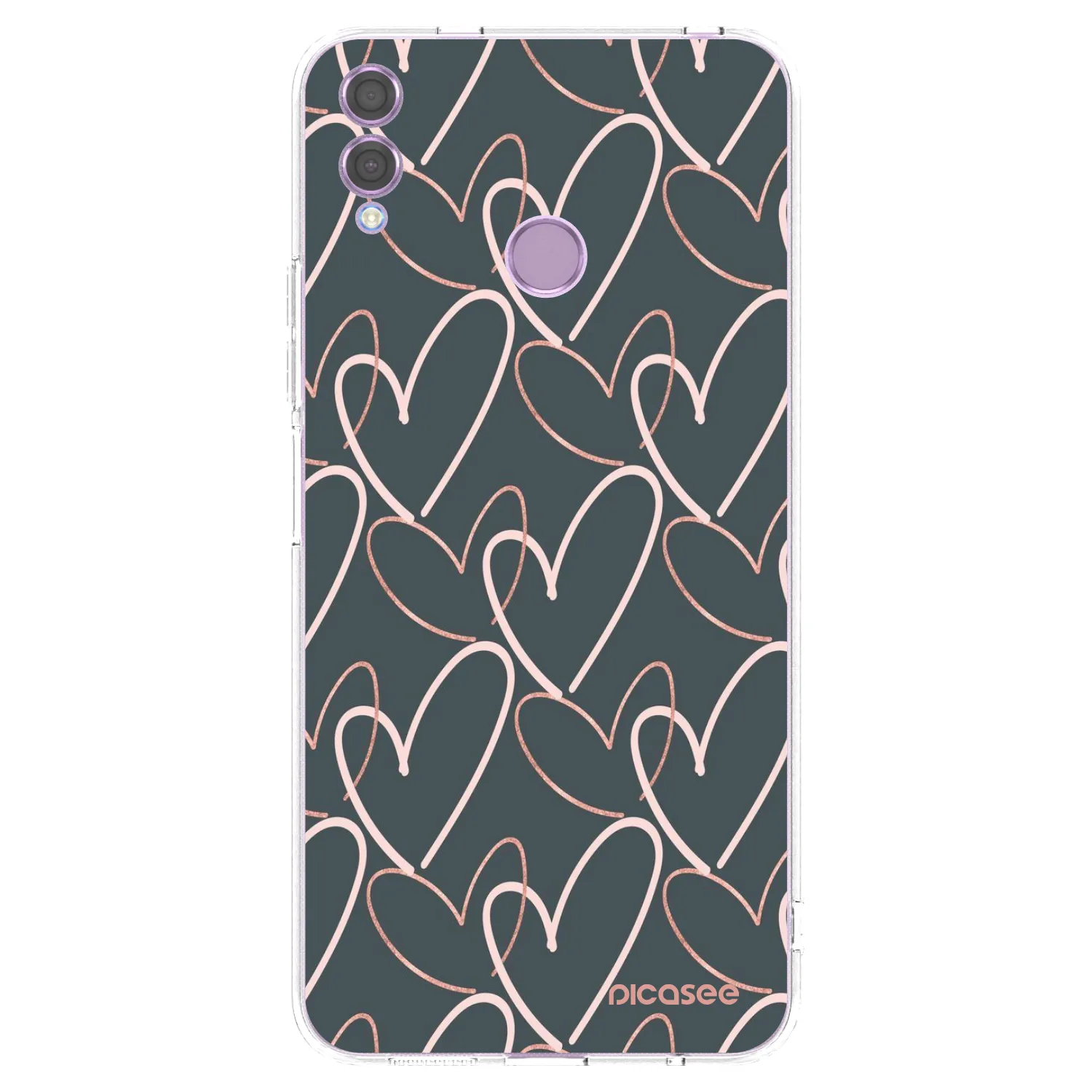 Picasee silikonowe przeźroczyste etui na Honor 8X - Lots of love