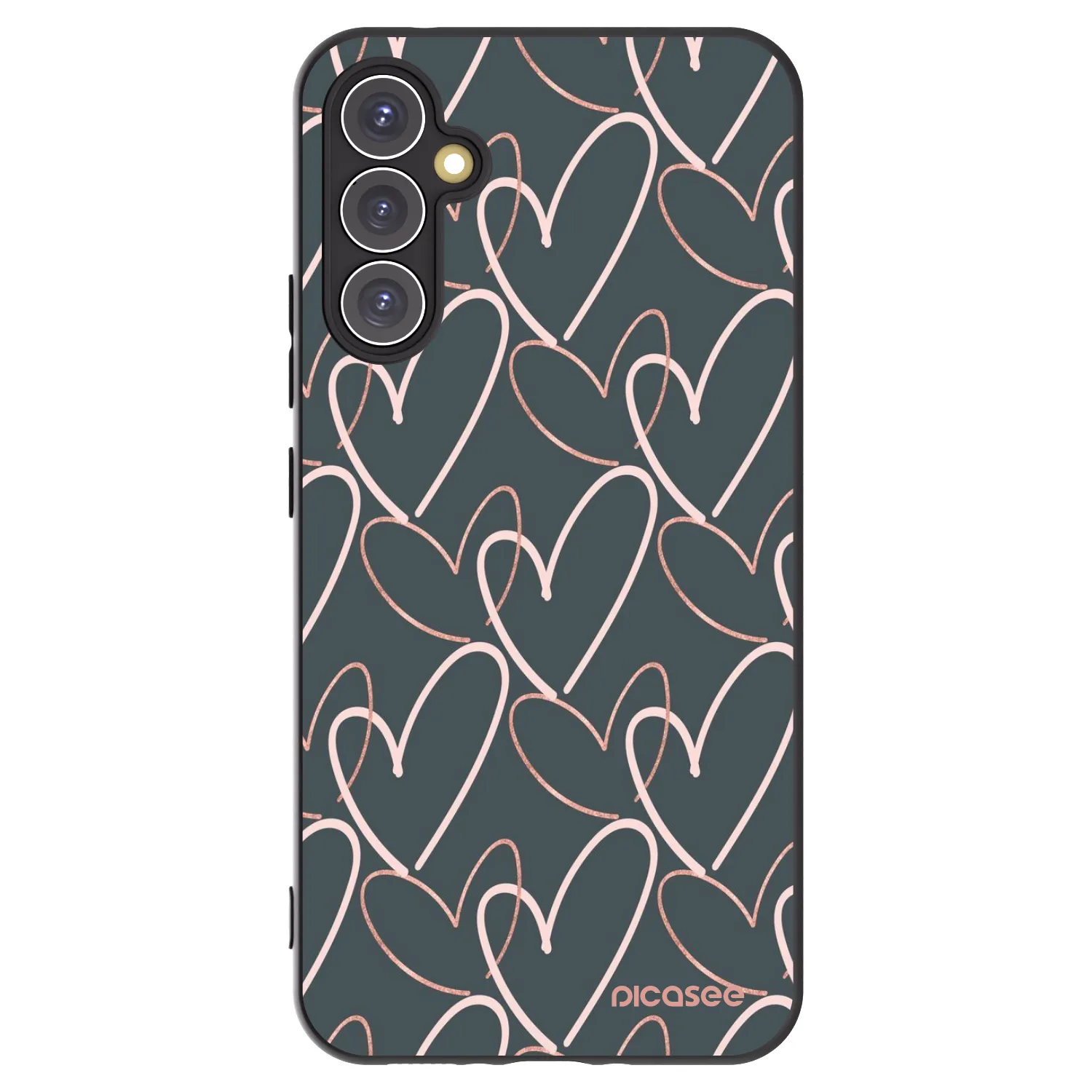 Picasee silikonowe czarne etui na Samsung Galaxy A34 5G A346B - Lots of love