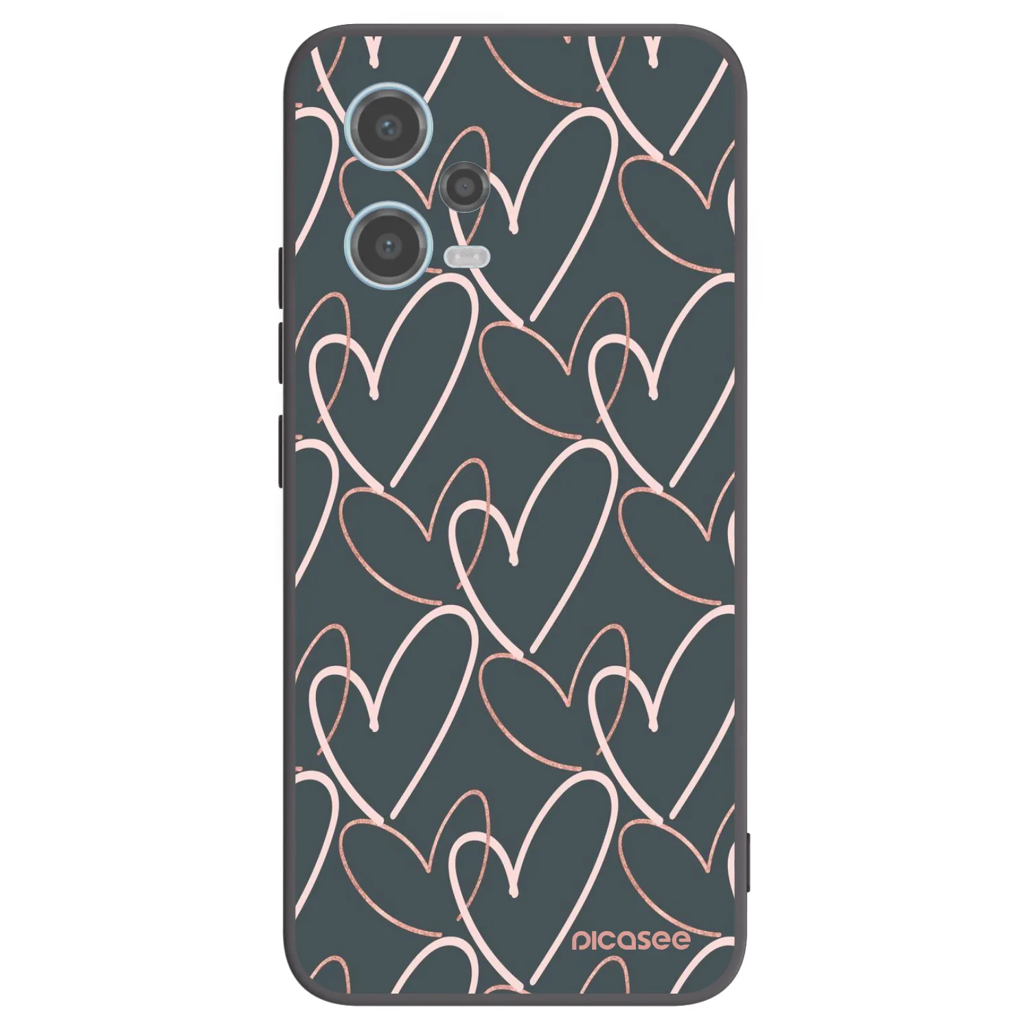 Picasee silikonowe czarne etui na Xiaomi Redmi Note 12 5G - Lots of love