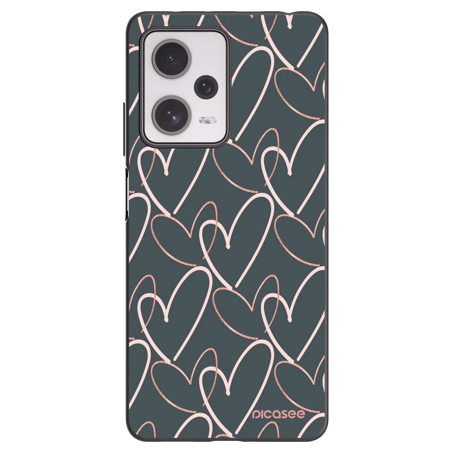 Picasee silikonowe czarne etui na Xiaomi Redmi Note 12 Pro+ 5G - Lots of love