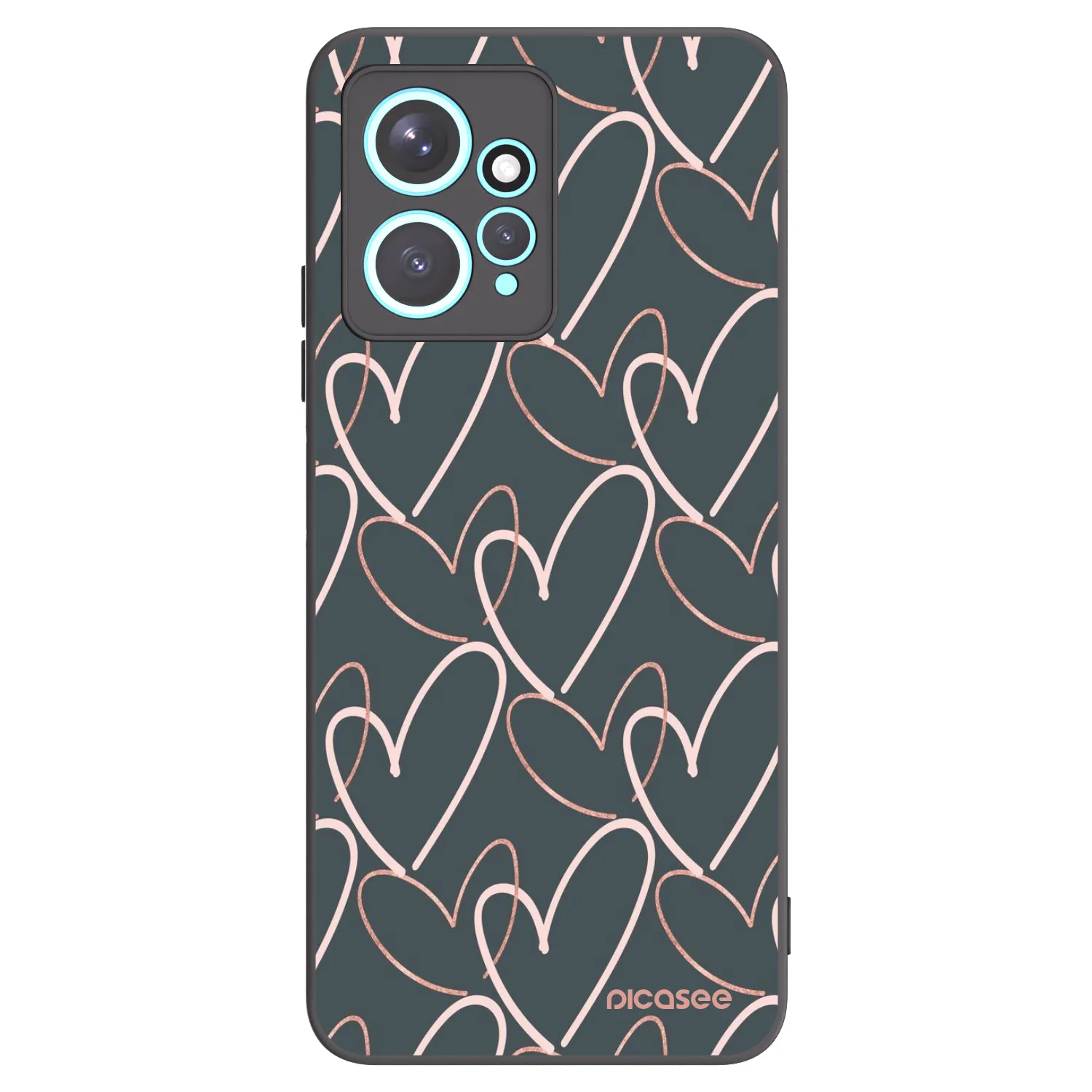 Picasee silikonowe czarne etui na Xiaomi Redmi Note 12 4G - Lots of love