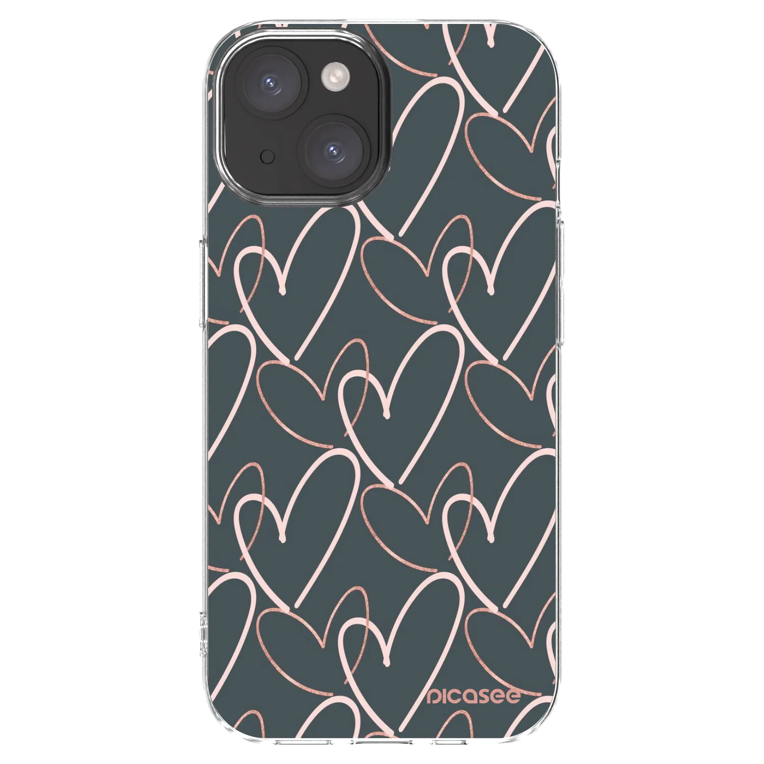 Picasee silikonowe przeźroczyste etui na Apple iPhone 15 - Lots of love