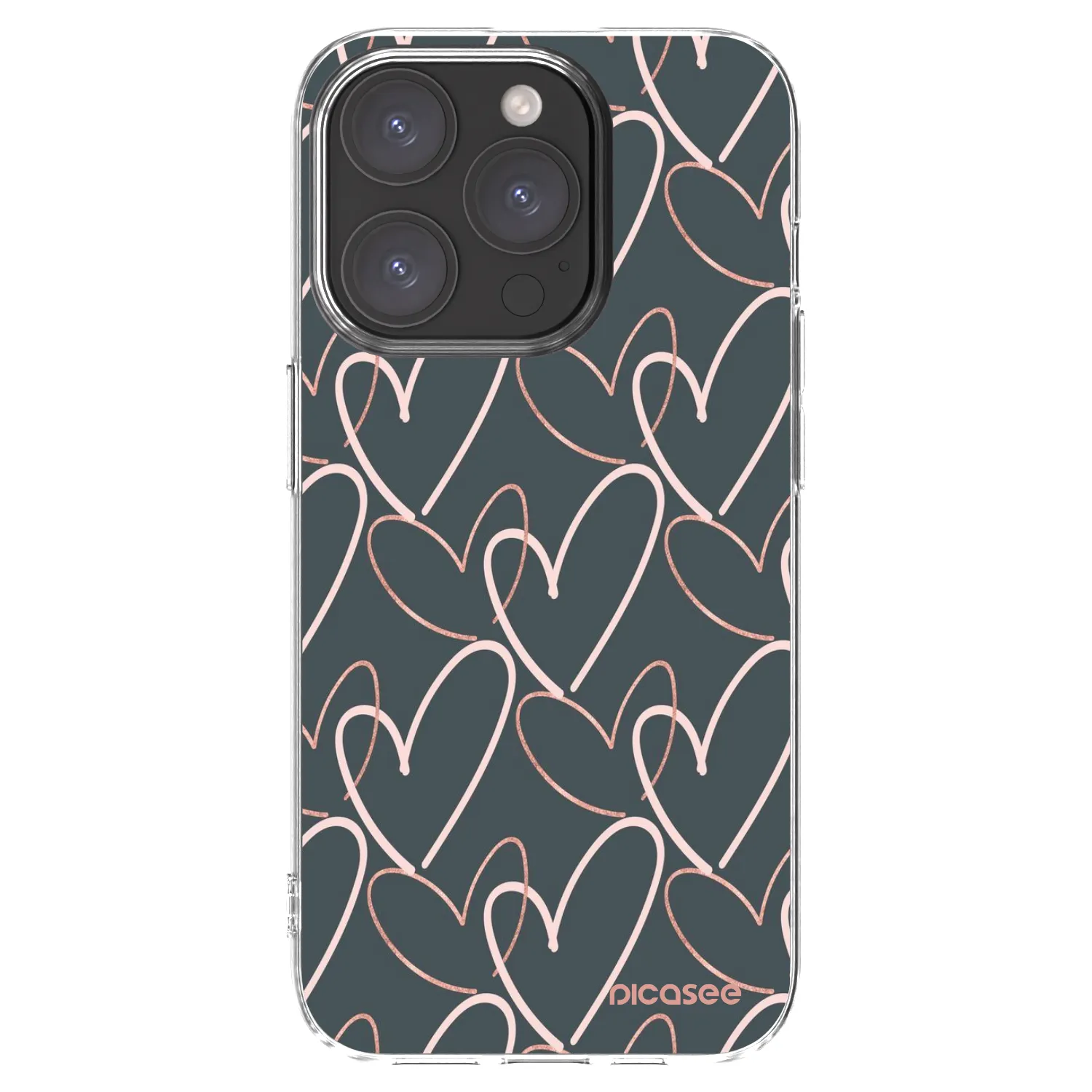 Picasee silikonowe przeźroczyste etui na Apple iPhone 15 Pro - Lots of love