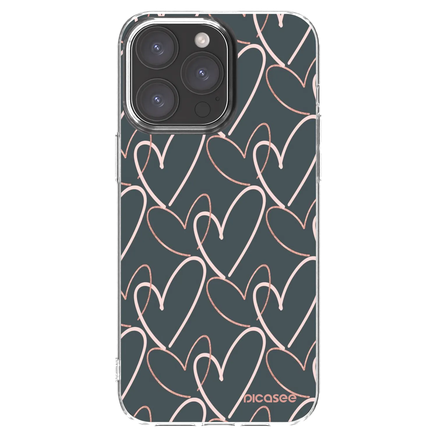 Picasee silikonowe przeźroczyste etui na Apple iPhone 15 Pro Max - Lots of love