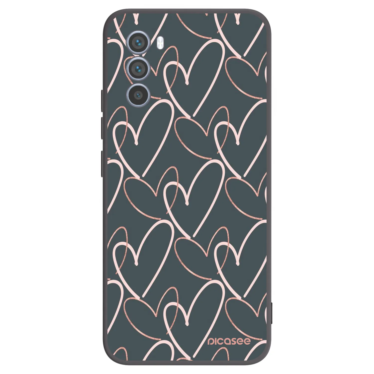 Picasee silikonowe czarne etui na Motorola Moto G62 - Lots of love