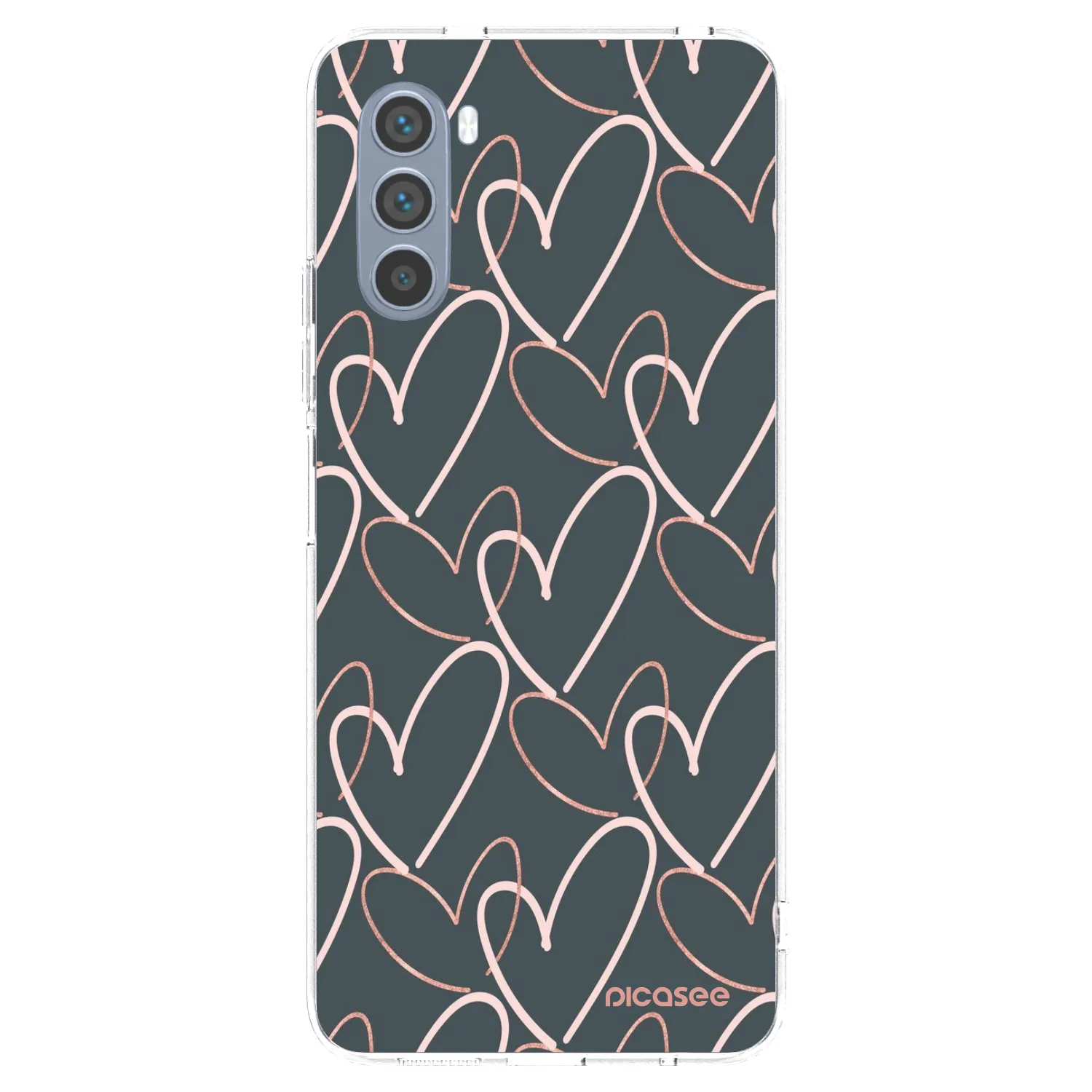Picasee silikonowe przeźroczyste etui na Motorola Moto G62 - Lots of love