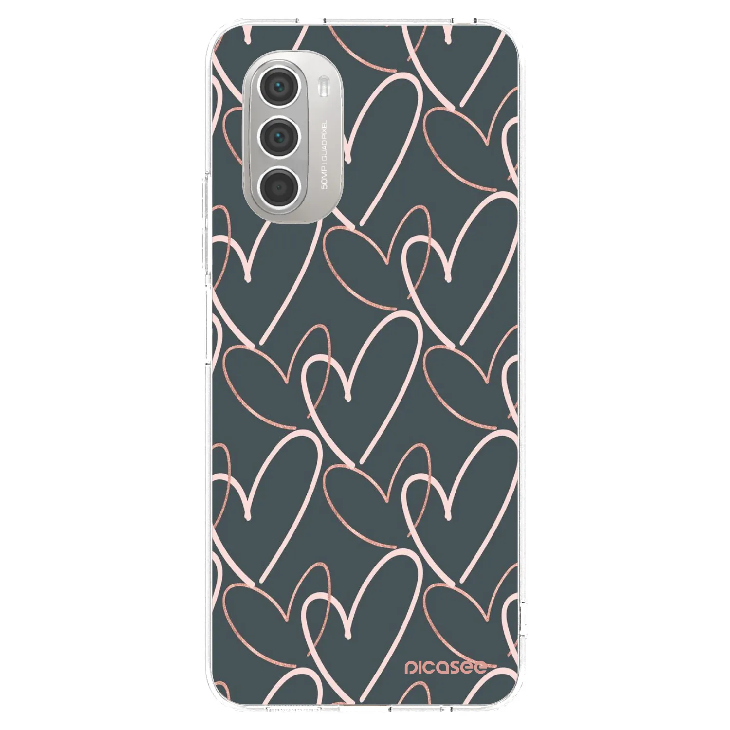 Picasee silikonowe przeźroczyste etui na Motorola Moto G51 - Lots of love