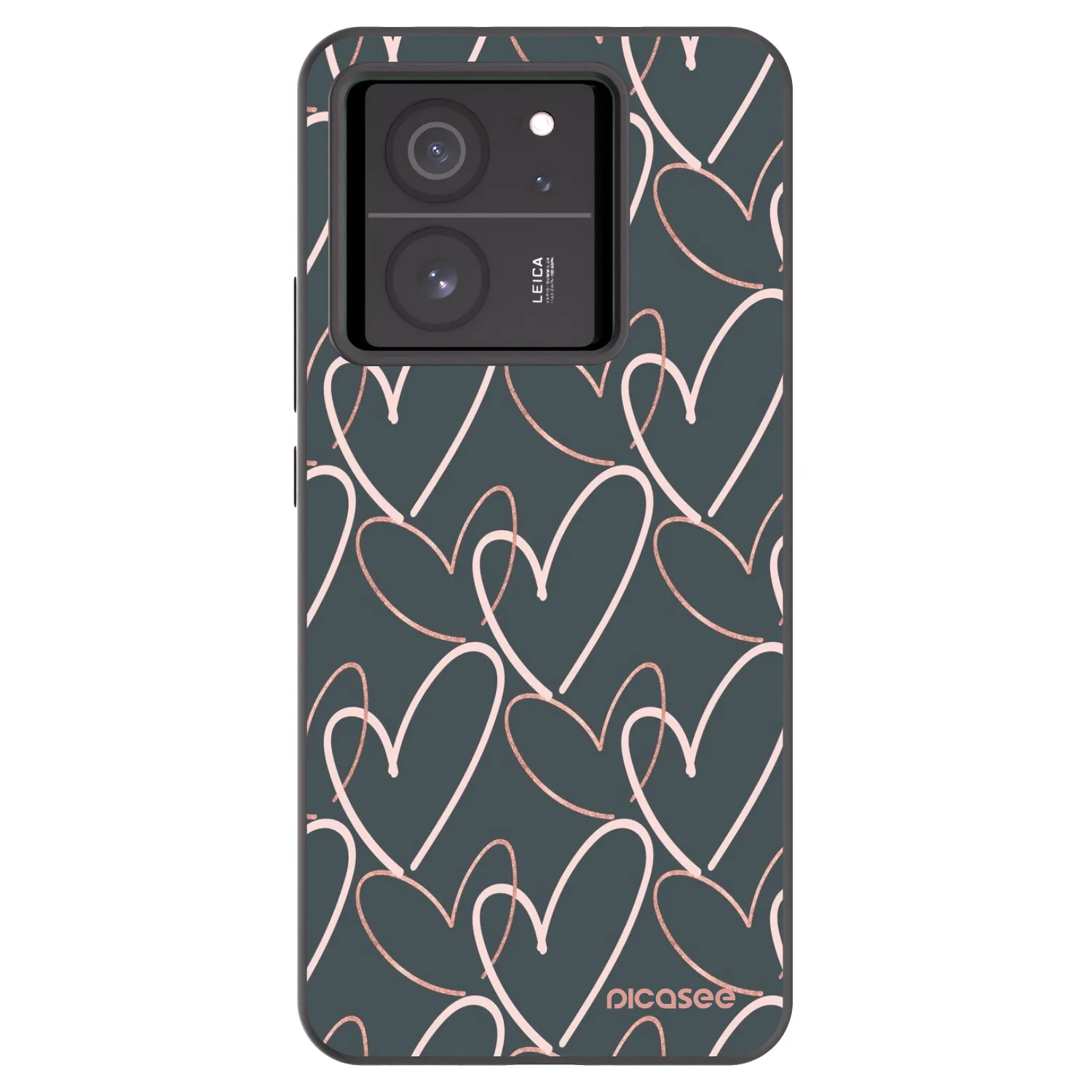 Picasee silikonowe czarne etui na Xiaomi 13T Pro - Lots of love