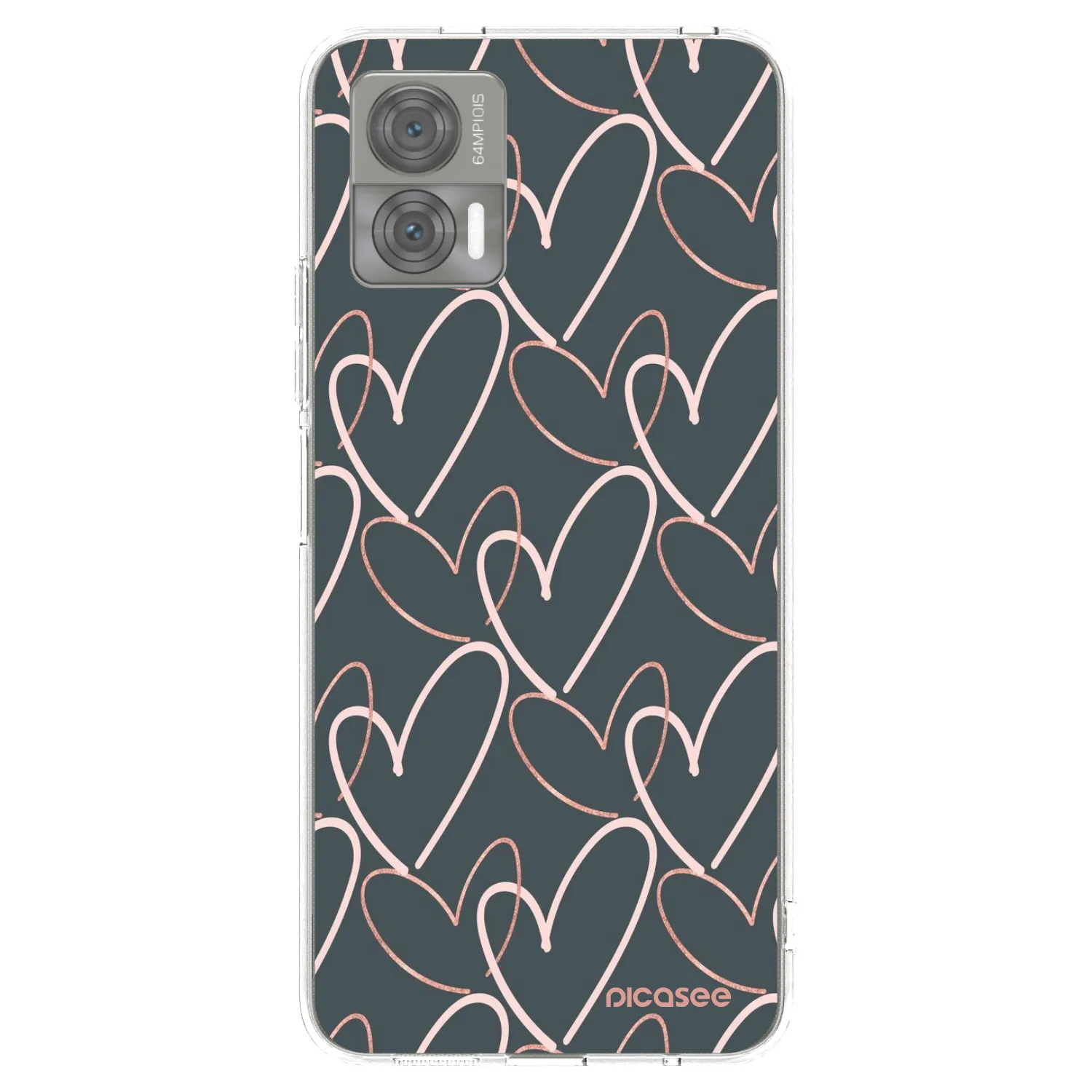Picasee silikonowe przeźroczyste etui na Motorola Edge 30 Neo - Lots of love