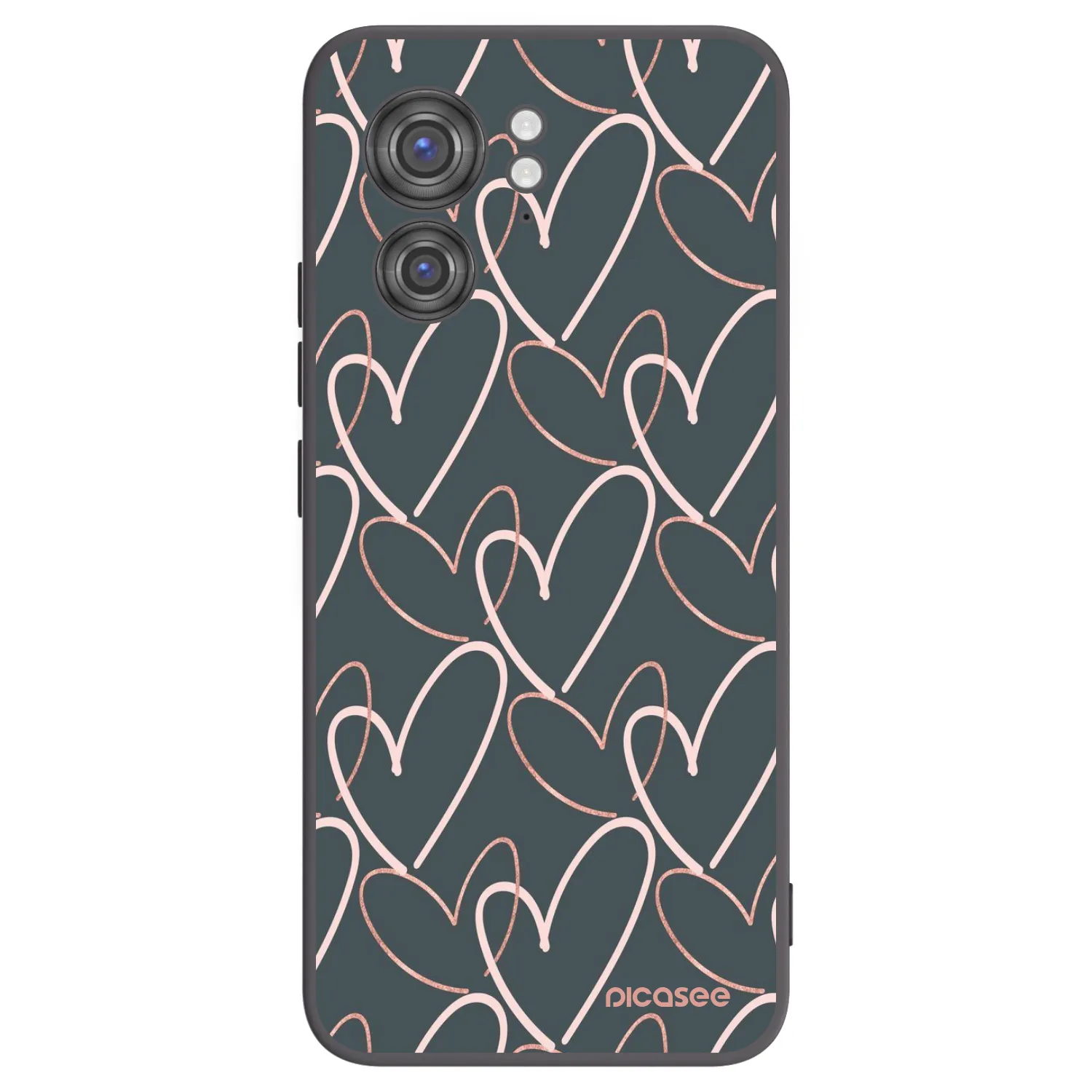 Picasee silikonowe czarne etui na Motorola Edge 40 - Lots of love