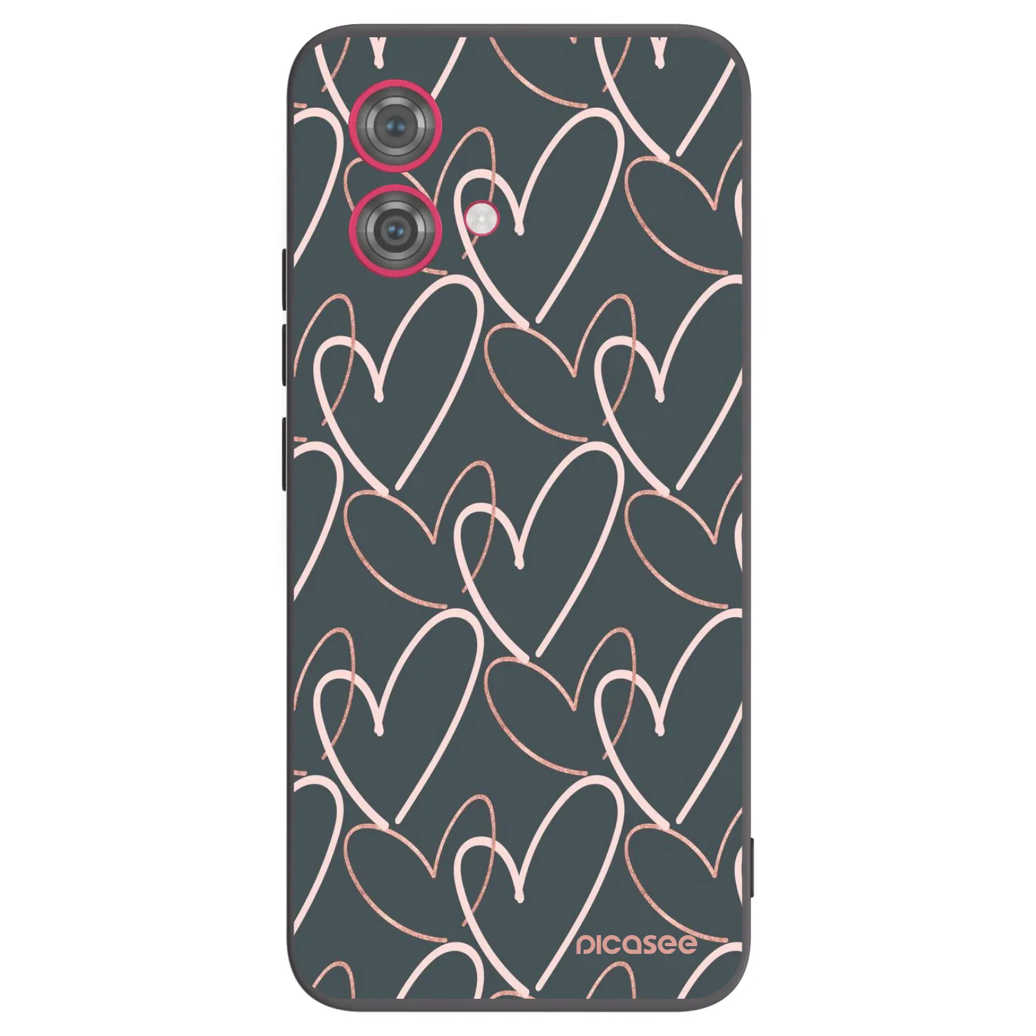 Picasee silikonowe czarne etui na Motorola Moto G84 5G - Lots of love