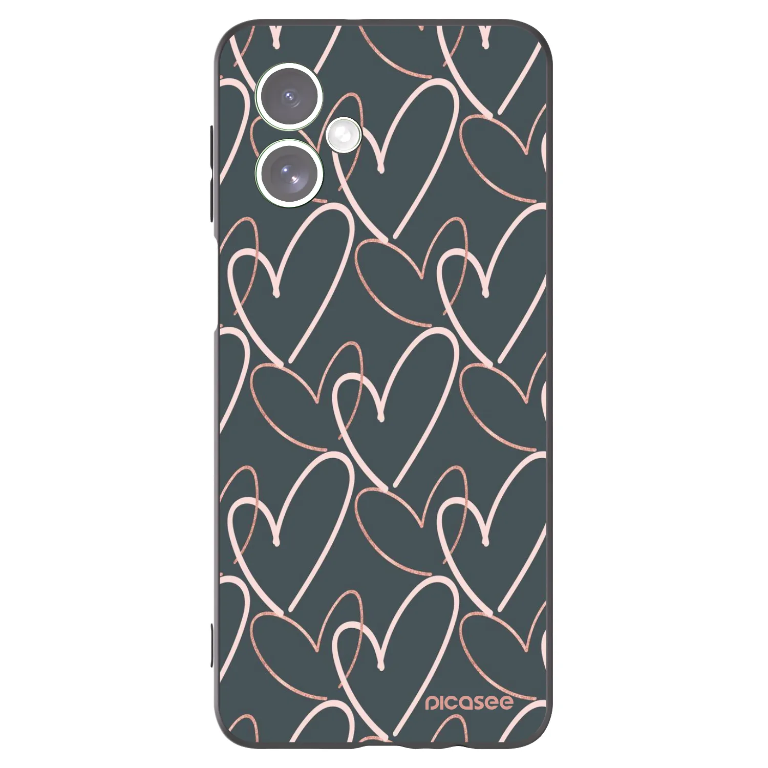 Picasee silikonowe czarne etui na Motorola Moto G54 5G - Lots of love