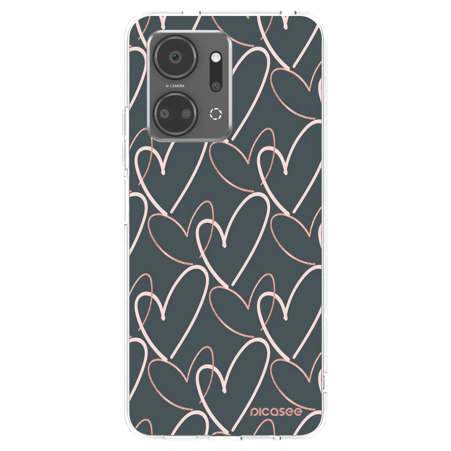 Picasee silikonowe przeźroczyste etui na Honor X7a - Lots of love