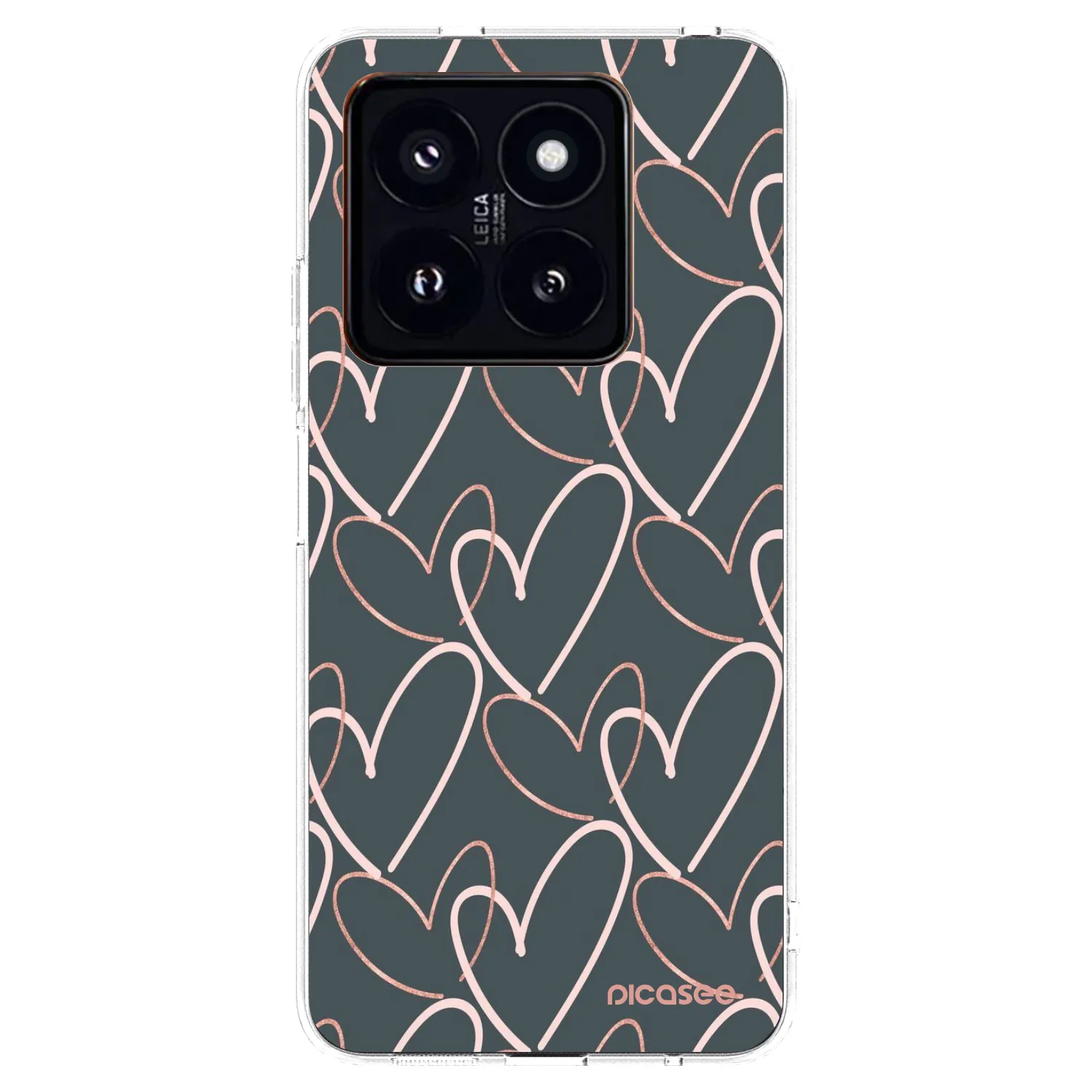 Picasee silikonowe przeźroczyste etui na Xiaomi 14 Pro - Lots of love