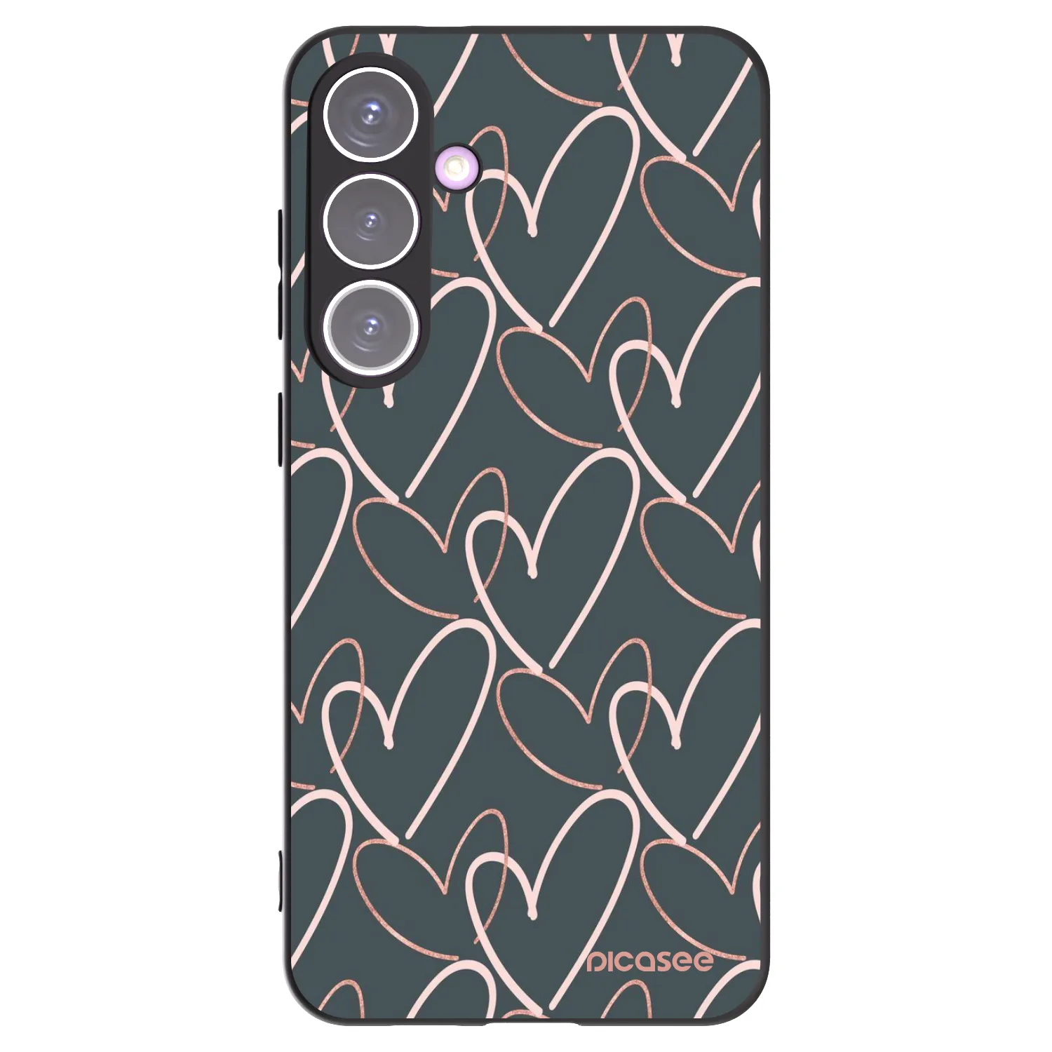 Picasee silikonowe czarne etui na Samsung Galaxy S24+ S926B 5G - Lots of love