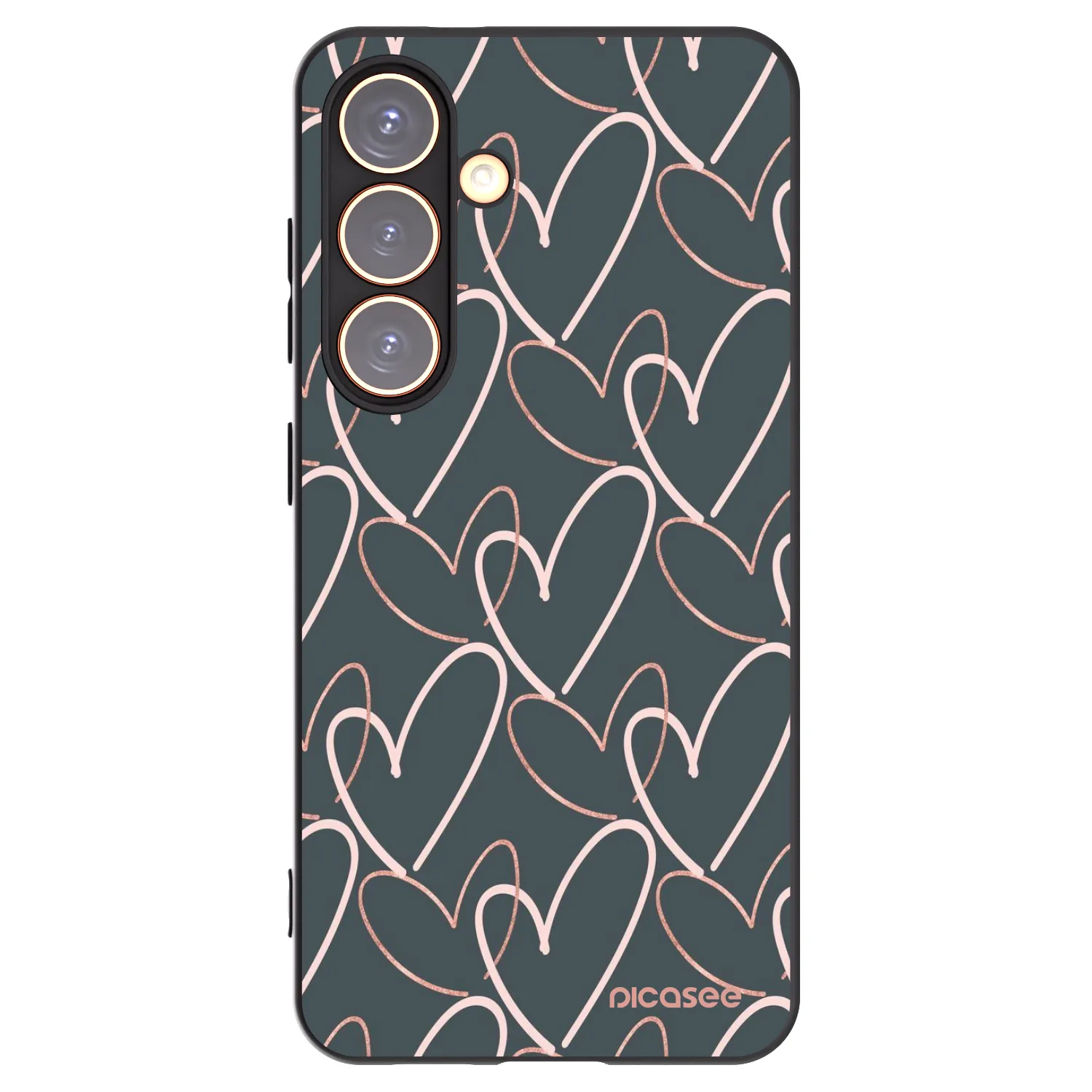 Picasee silikonowe czarne etui na Samsung Galaxy S24 S921B 5G - Lots of love