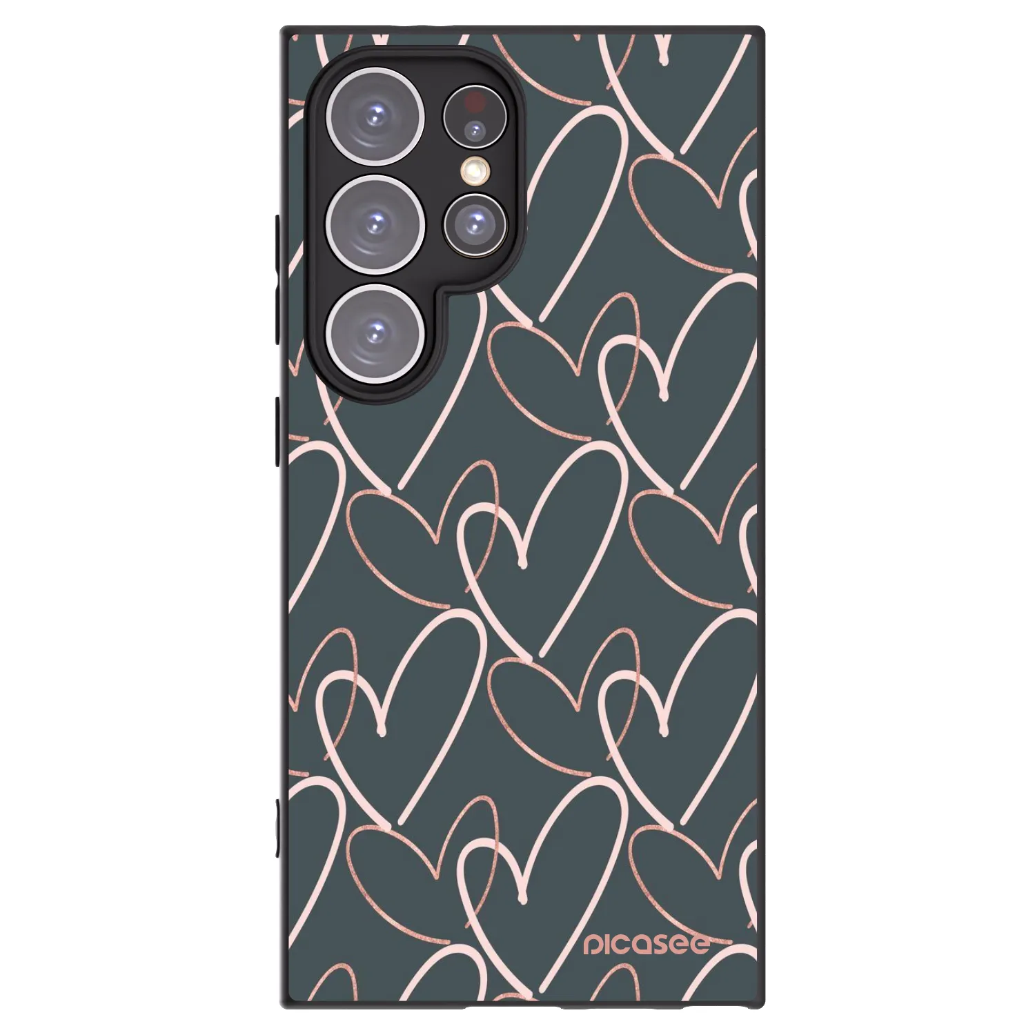 Picasee silikonowe czarne etui na Samsung Galaxy S24 Ultra S928B 5G - Lots of love