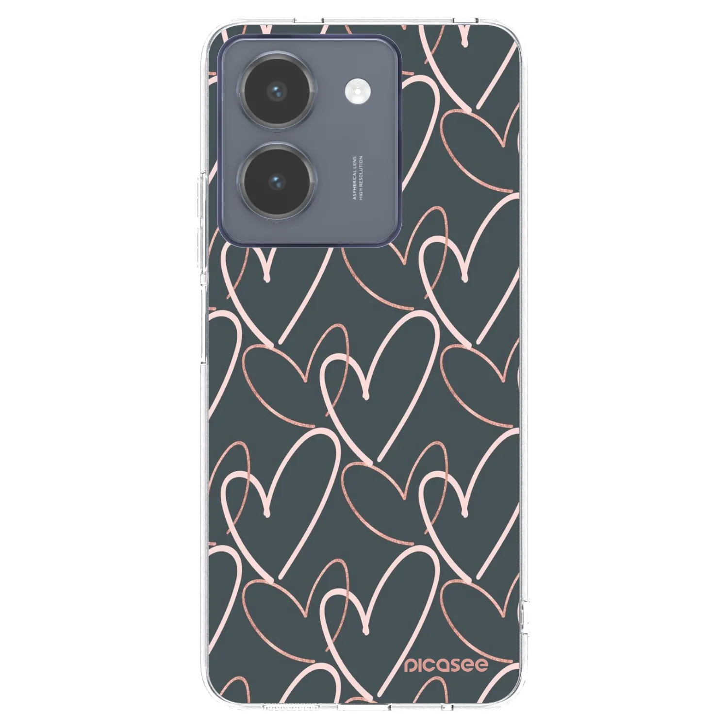 Picasee silikonowe przeźroczyste etui na Vivo Y36 4G - Lots of love