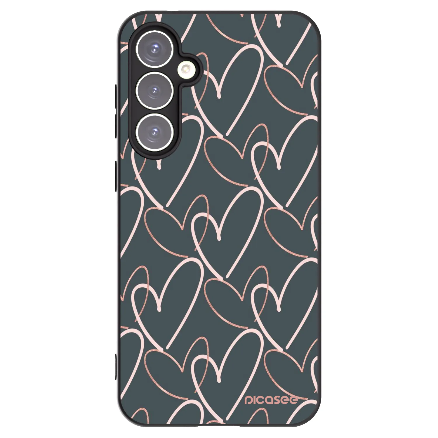 Picasee silikonowe czarne etui na Samsung Galaxy S23 FE S711B - Lots of love