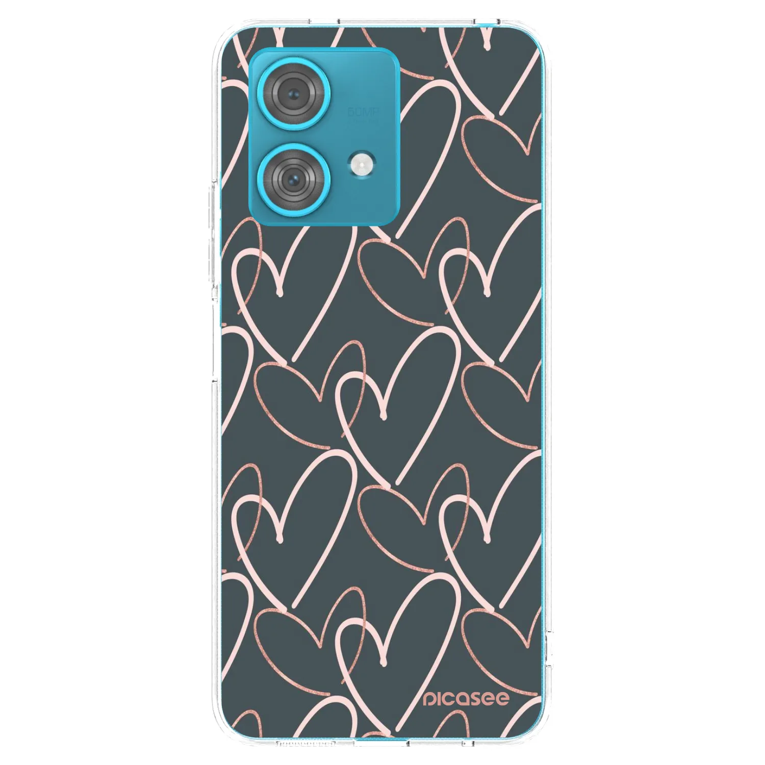 Picasee silikonowe przeźroczyste etui na Motorola Edge 40 Neo - Lots of love