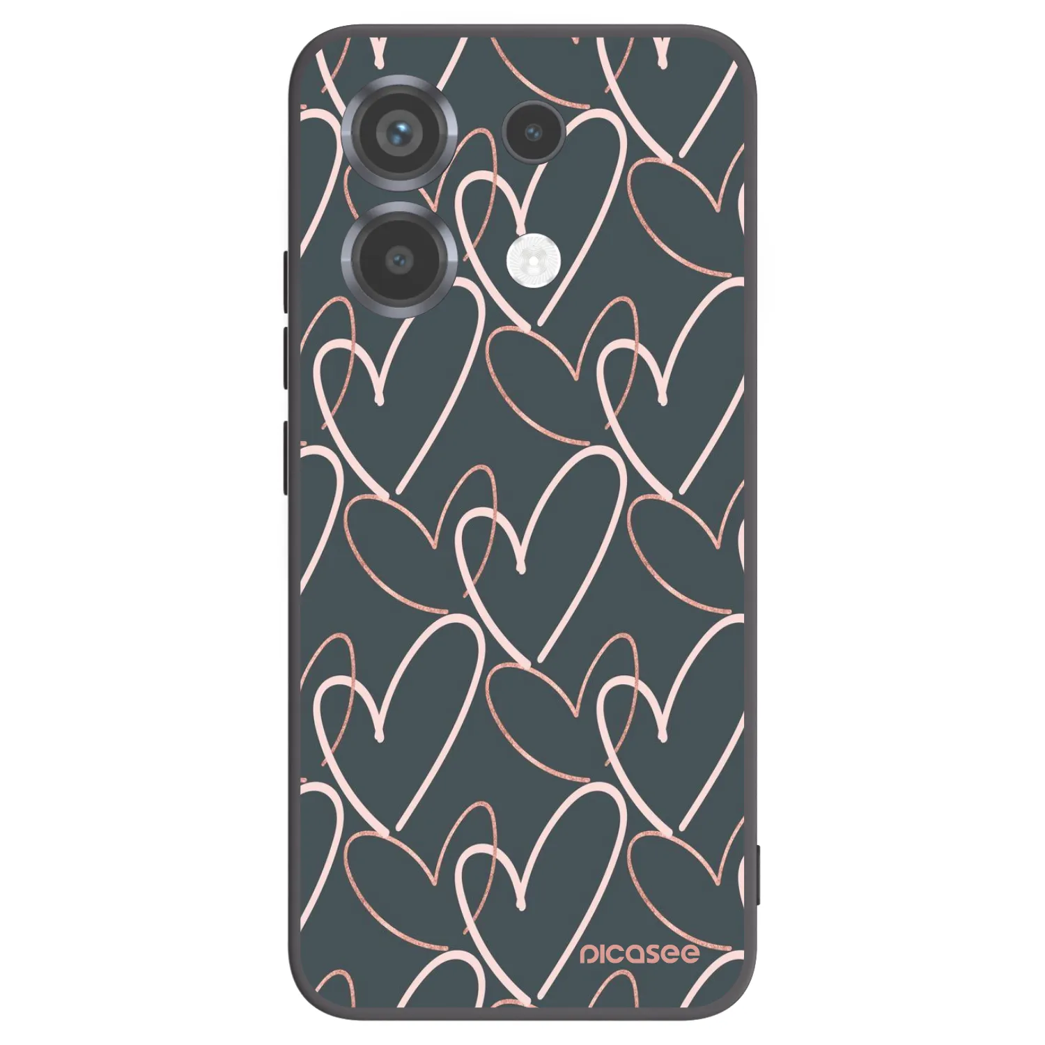 Picasee silikonowe czarne etui na Xiaomi Poco X6 - Lots of love