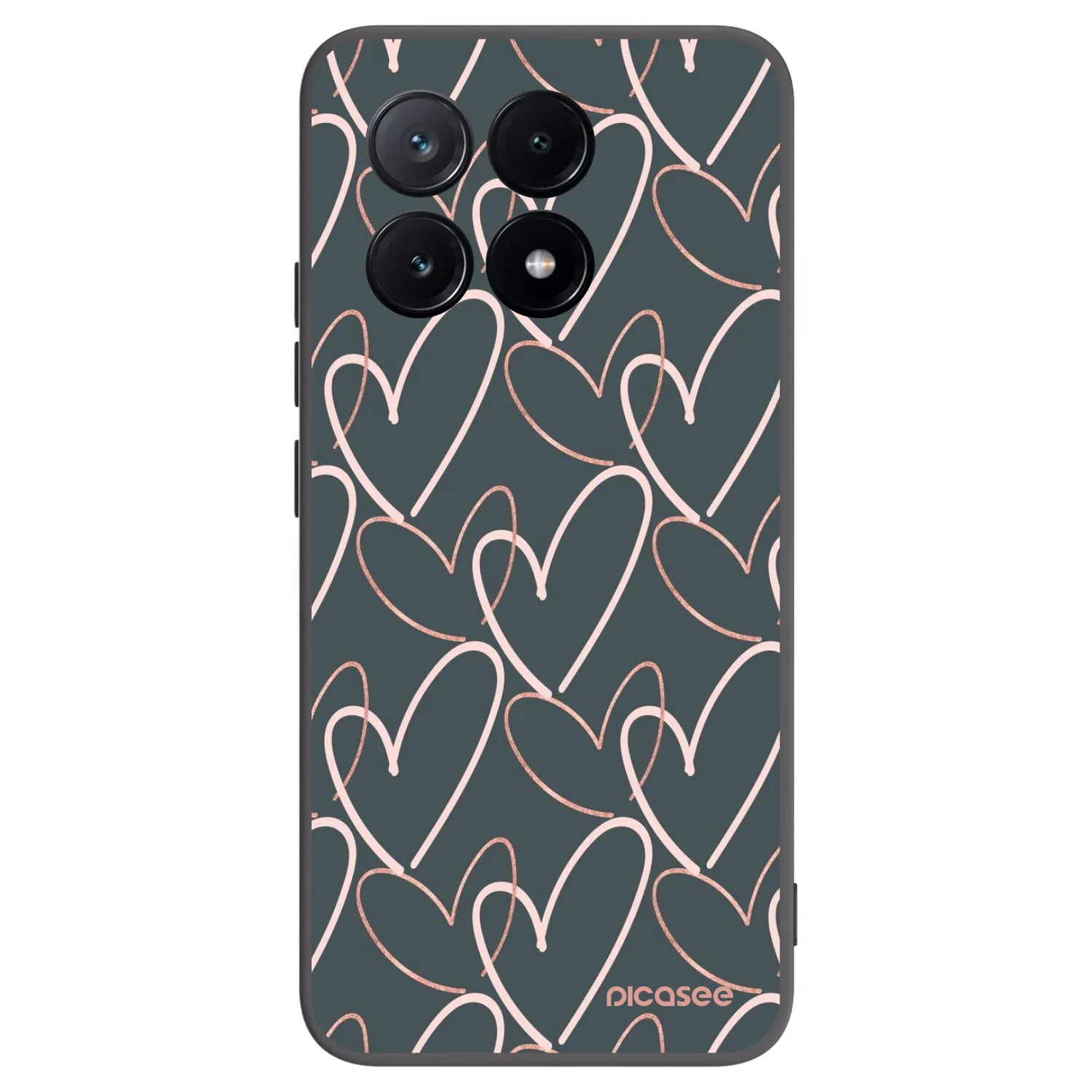 Picasee silikonowe czarne etui na Xiaomi Poco X6 Pro - Lots of love