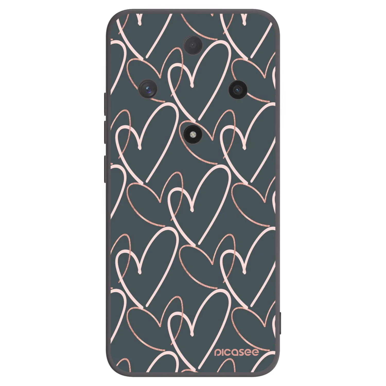 Picasee silikonowe czarne etui na Honor Magic6 Lite 5G - Lots of love