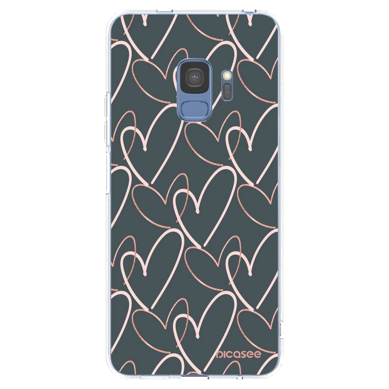 Picasee silikonowe przeźroczyste etui na Samsung Galaxy S9 G960F - Lots of love