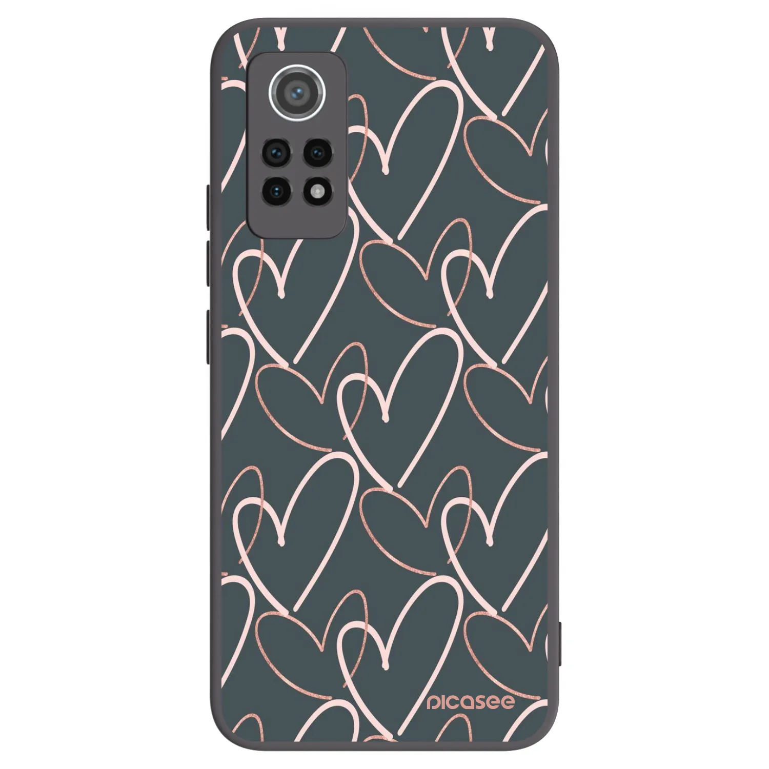 Picasee silikonowe czarne etui na Xiaomi Redmi Note 12 Pro 4G - Lots of love
