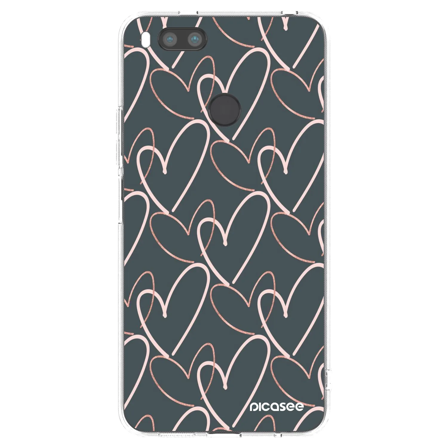 Picasee silikonowe przeźroczyste etui na Xiaomi Mi A1 Global - Lots of love