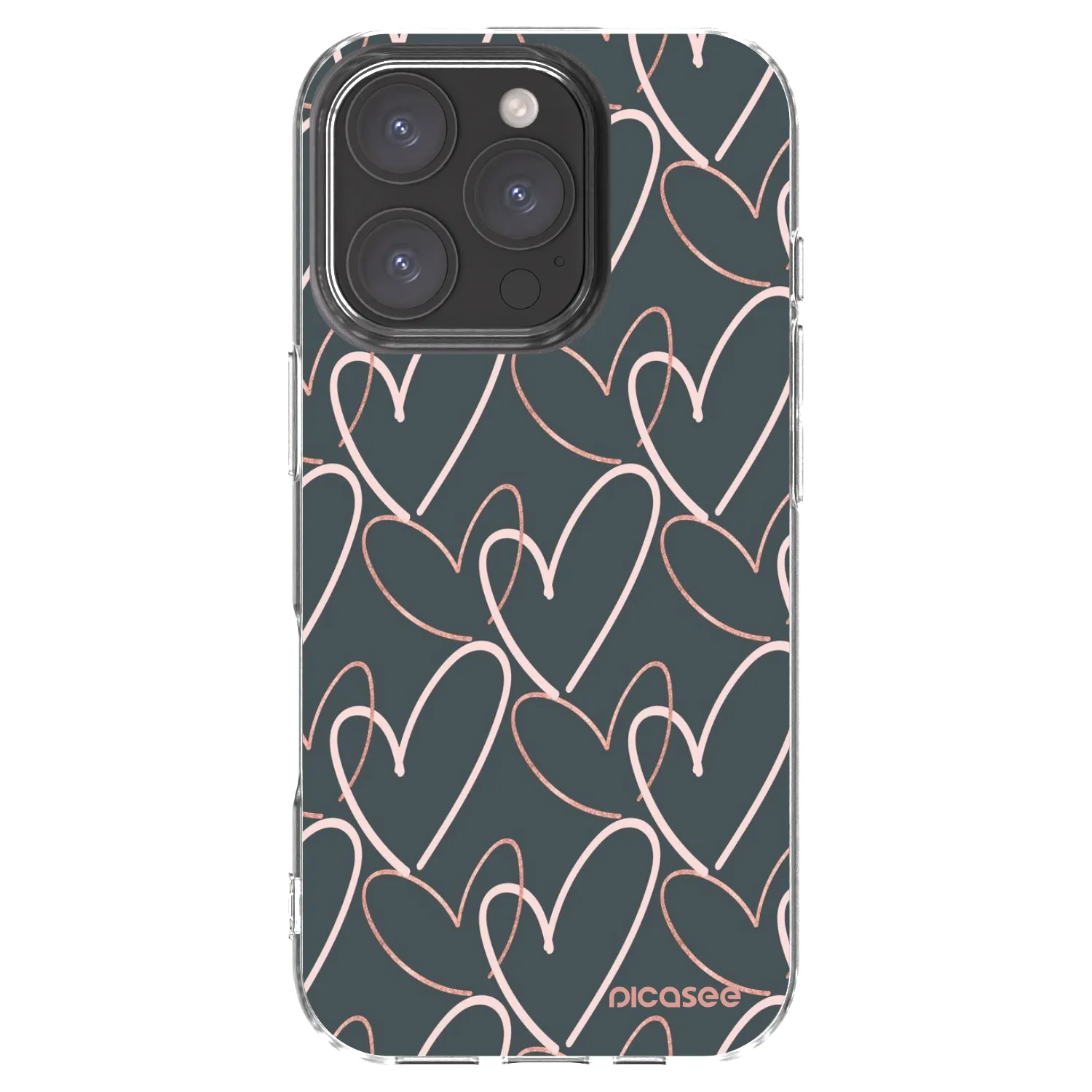 Picasee silikonowe przeźroczyste etui na Apple iPhone 16 Pro - Lots of love
