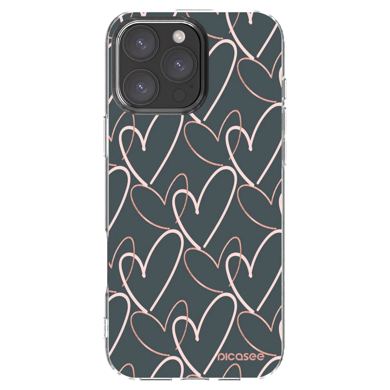 Picasee silikonowe przeźroczyste etui na Apple iPhone 16 Pro Max - Lots of love