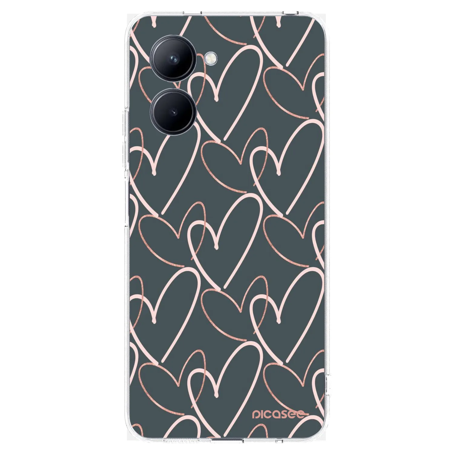 Picasee silikonowe przeźroczyste etui na Realme C33 (2023) - Lots of love