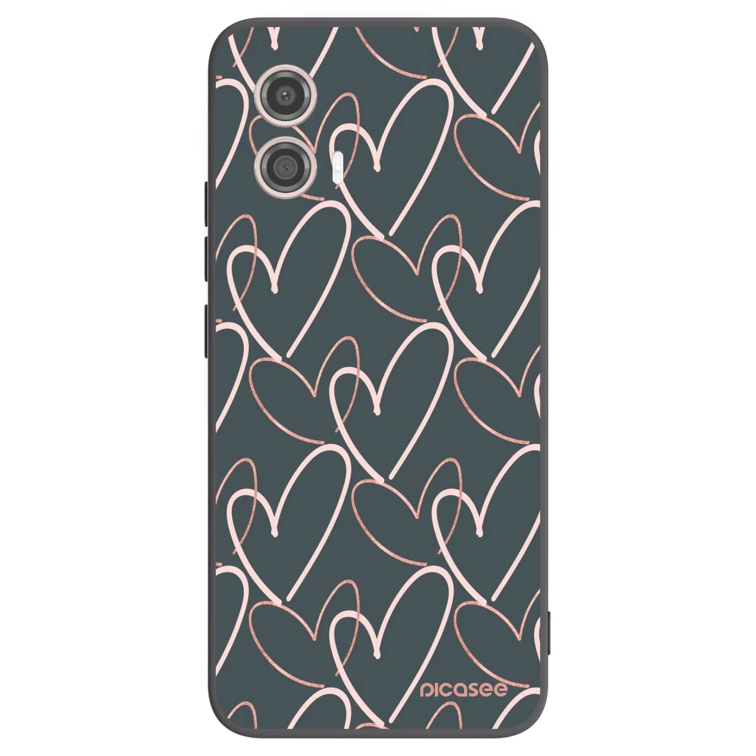 Picasee silikonowe czarne etui na Motorola Moto G53 5G - Lots of love