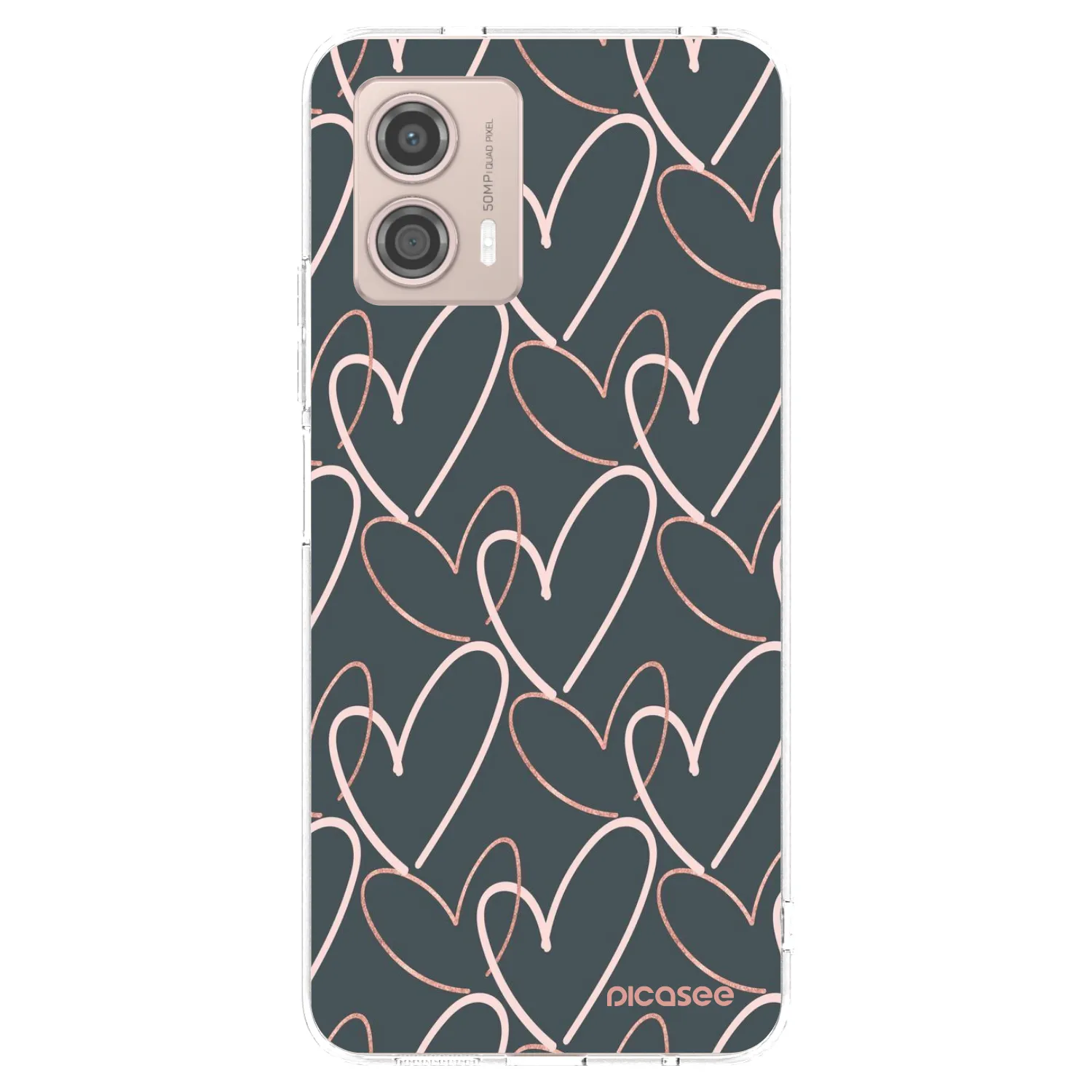 Picasee silikonowe przeźroczyste etui na Motorola Moto G53 5G - Lots of love